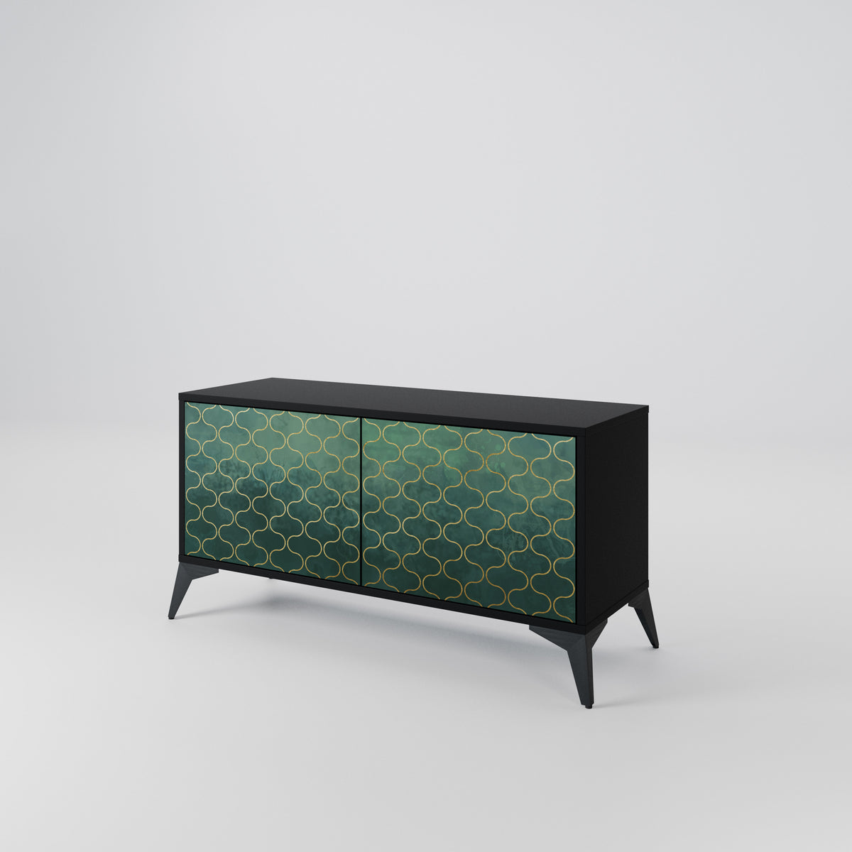 TESSELATED GREENERY Mueble de TV Compacto de 2 puertas