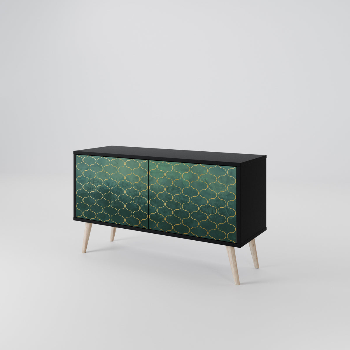 TESSELATED GREENERY Mueble de TV Compacto de 2 puertas
