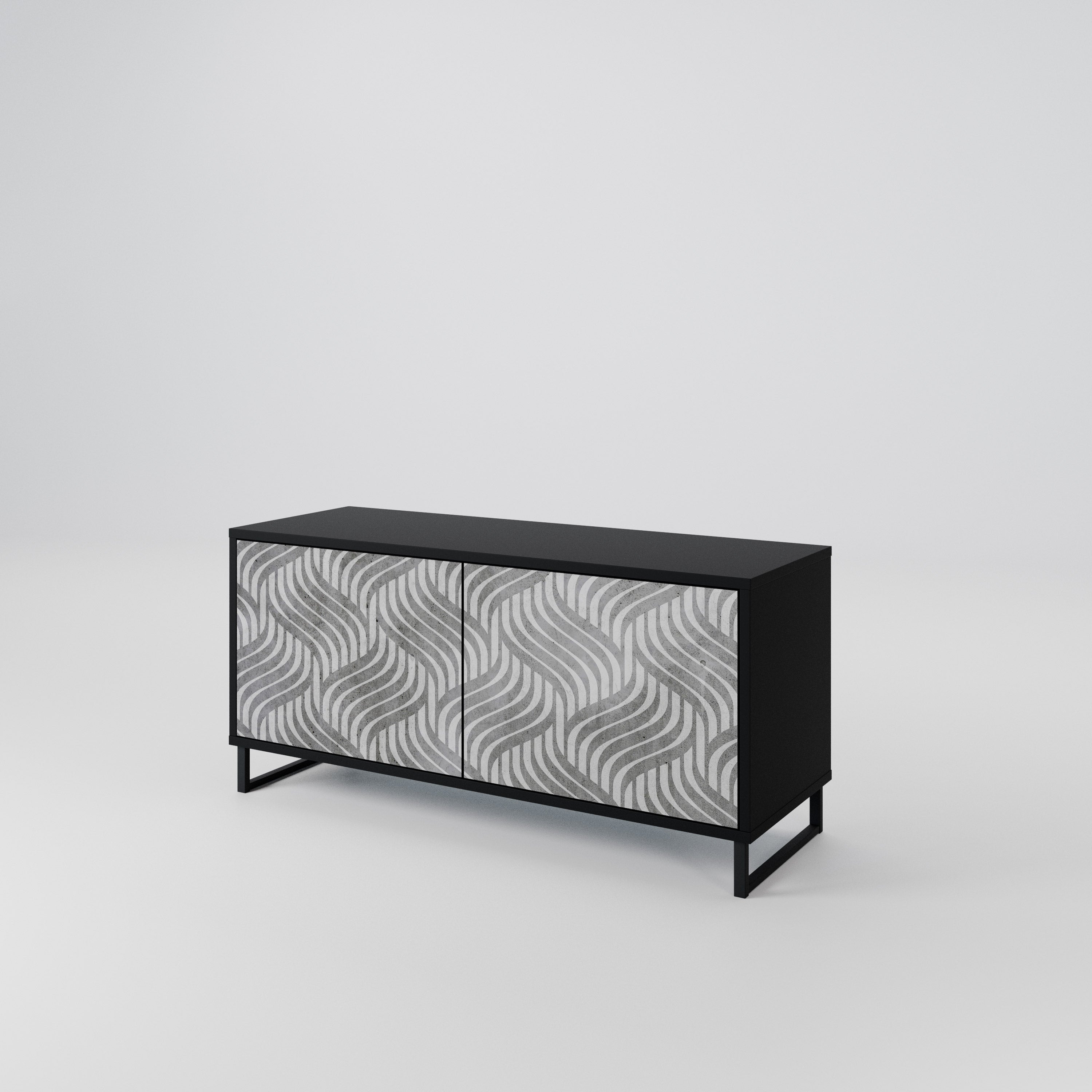 CONCRETE MOVEMENT Compact 2-Door TV Cabinet