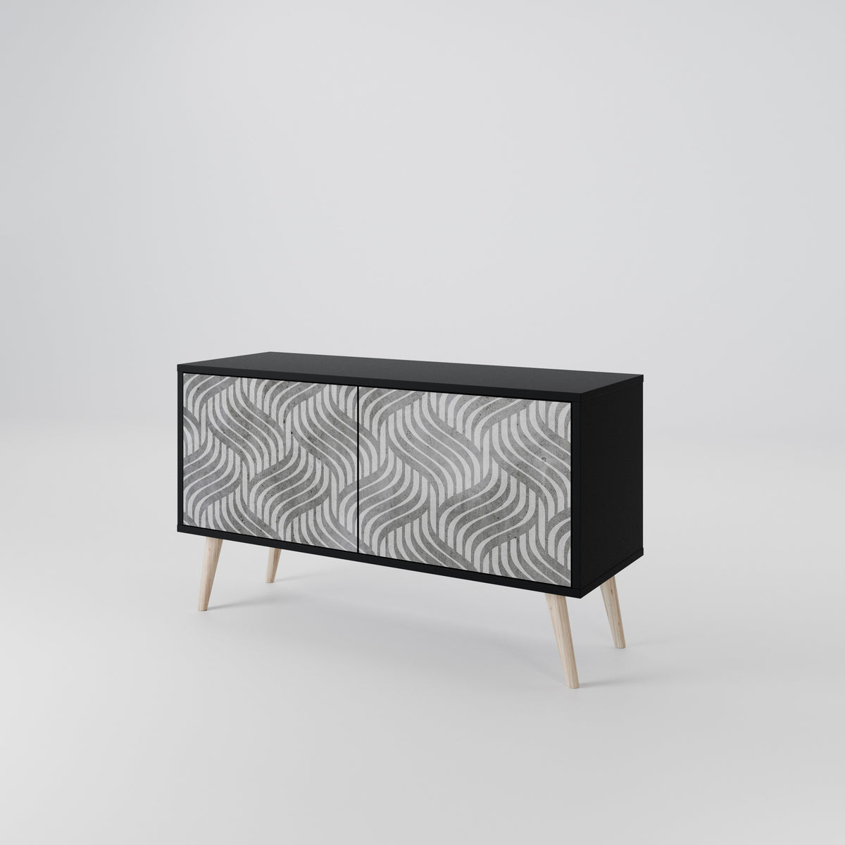 CONCRETE MOVEMENT Compact 2-Door TV Cabinet