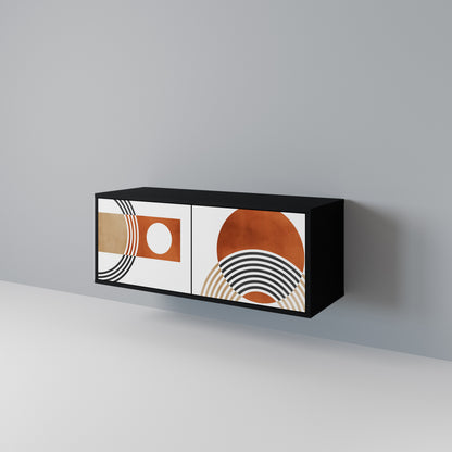 CIRCLE RHYTM Mueble de TV Compacto de 2 puertas
