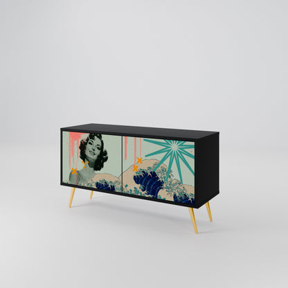 KANAGAWA BEAUTY Kompaktes 2-türiges TV-Lowboard