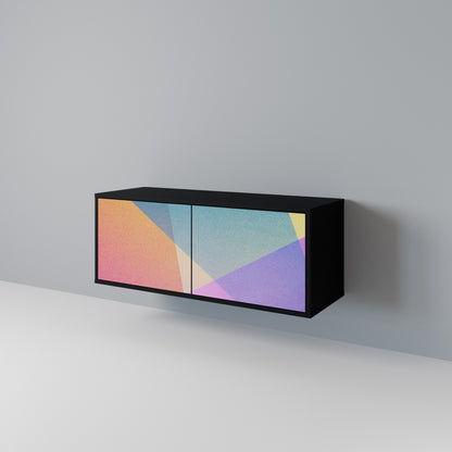 BRIGHT GEOMETRY Mobile TV Compatto a 2 Ante
