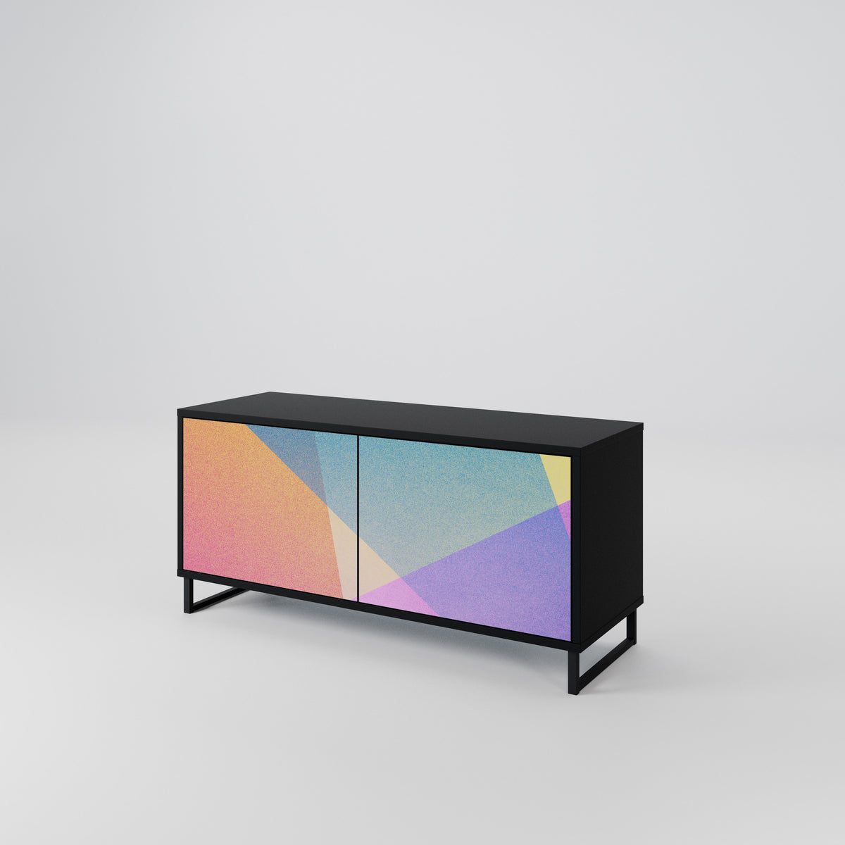 BRIGHT GEOMETRY Mobile TV Compatto a 2 Ante