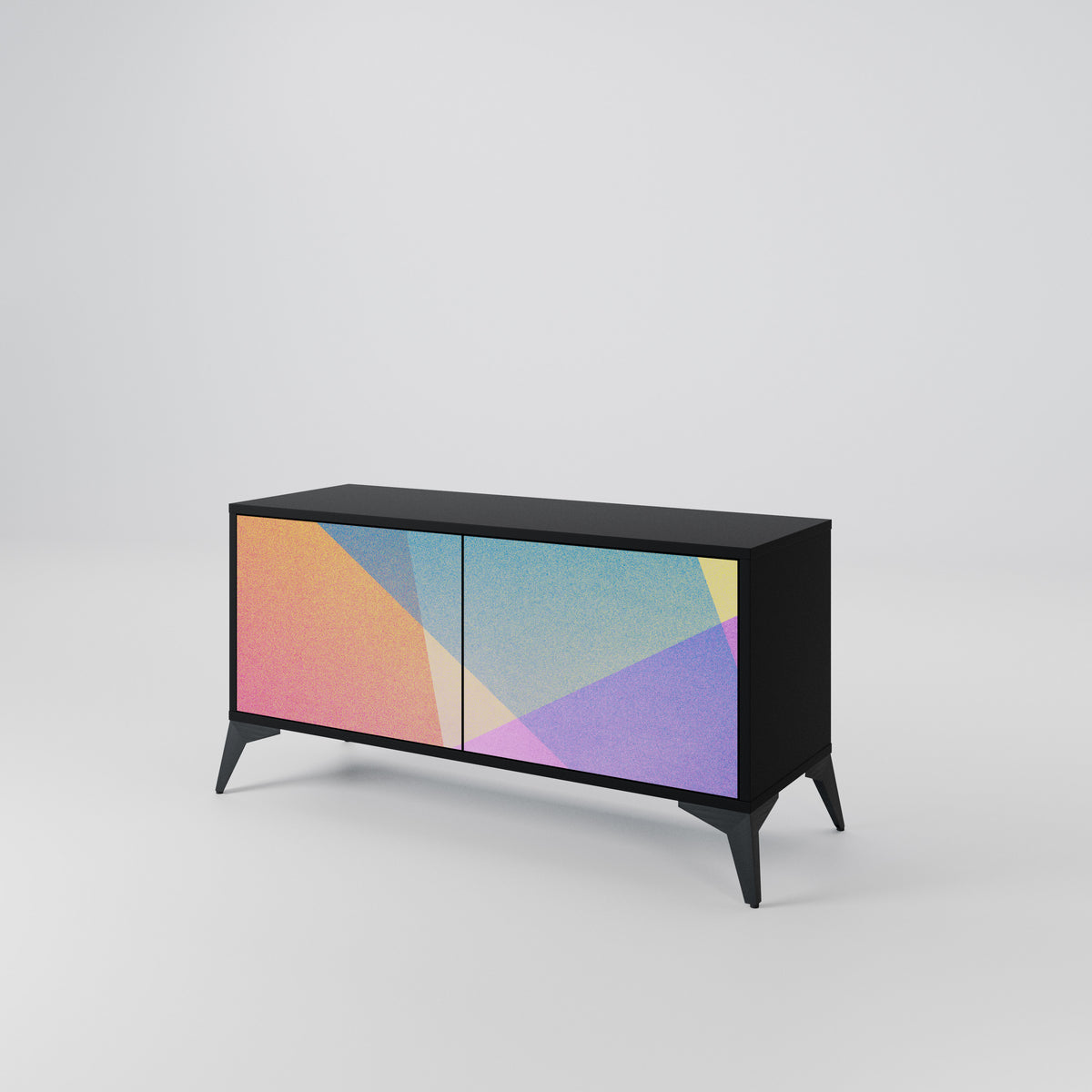 BRIGHT GEOMETRY Mobile TV Compatto a 2 Ante