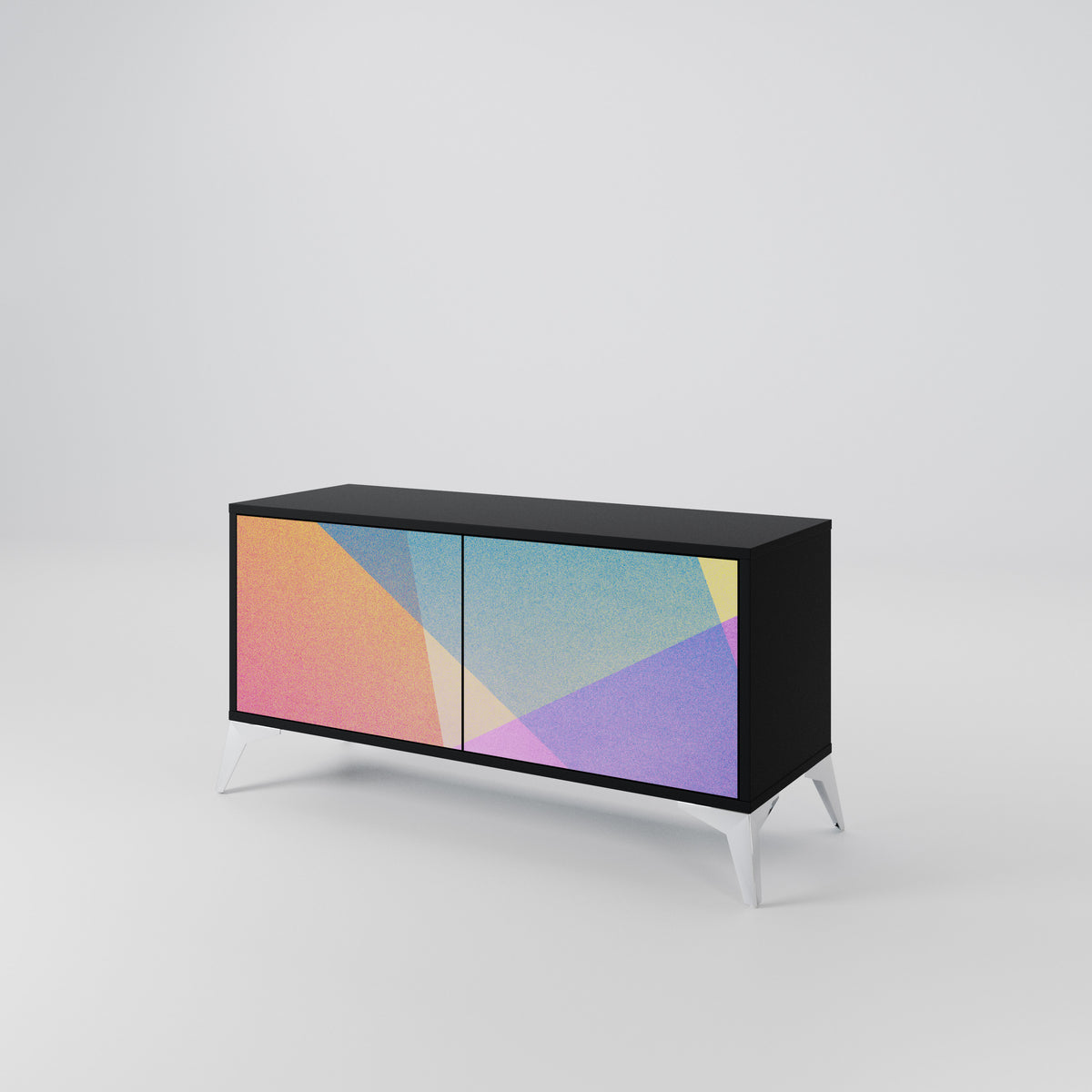 BRIGHT GEOMETRY Mobile TV Compatto a 2 Ante