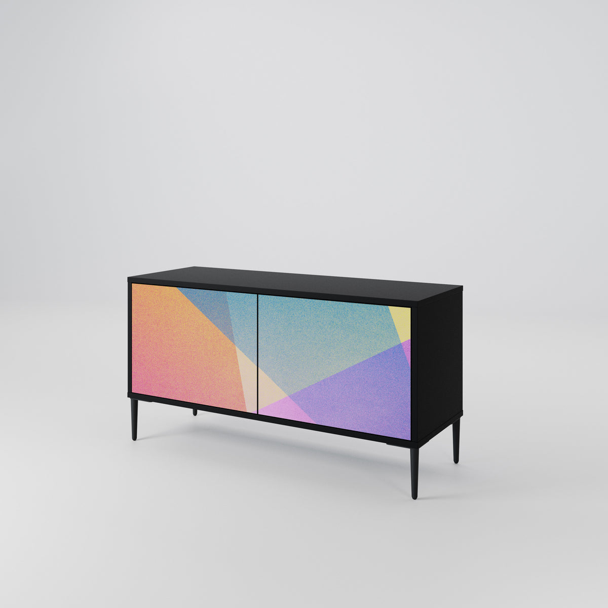 BRIGHT GEOMETRY Mobile TV Compatto a 2 Ante
