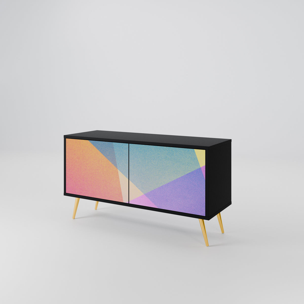 BRIGHT GEOMETRY Mobile TV Compatto a 2 Ante