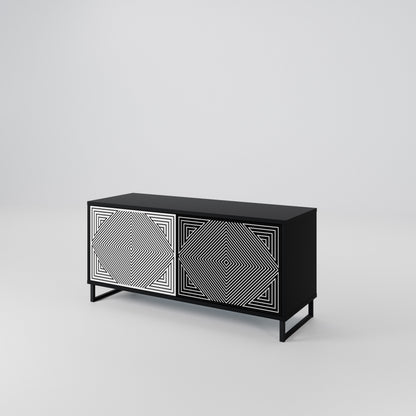 POLYGON ILLUSION Kompaktní dvoudveřový TV stolek