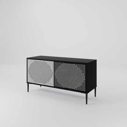 POLYGON ILLUSION Kompaktní dvoudveřový TV stolek