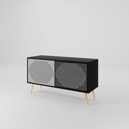 POLYGON ILLUSION Kompaktní dvoudveřový TV stolek