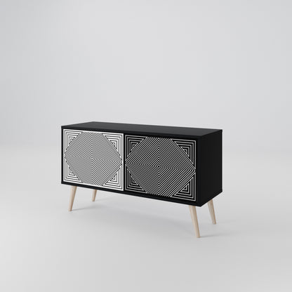 POLYGON ILLUSION Kompaktní dvoudveřový TV stolek