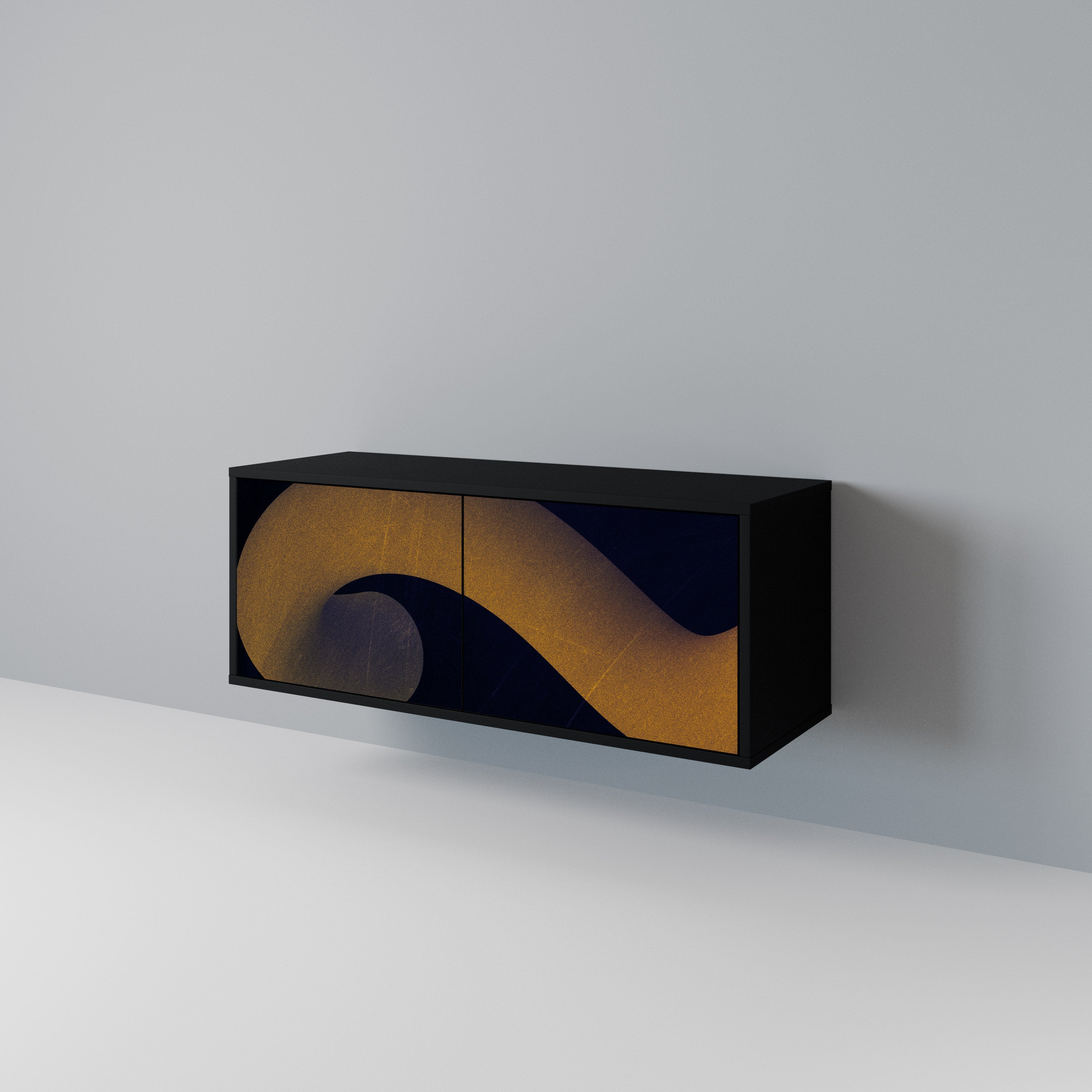 HOLLOW TIME Compact 2-Door TV Cabinet