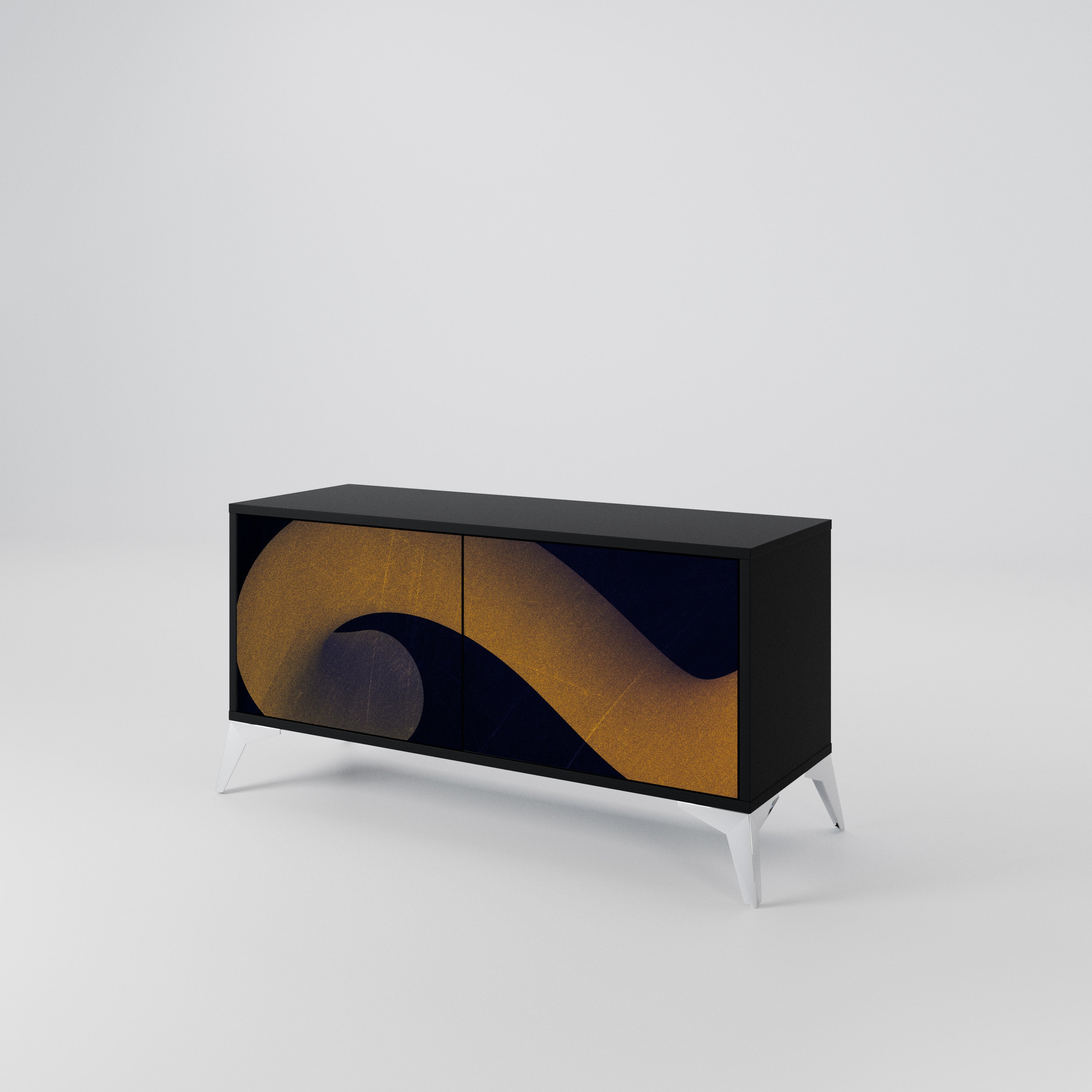 HOLLOW TIME Compact 2-Door TV Cabinet