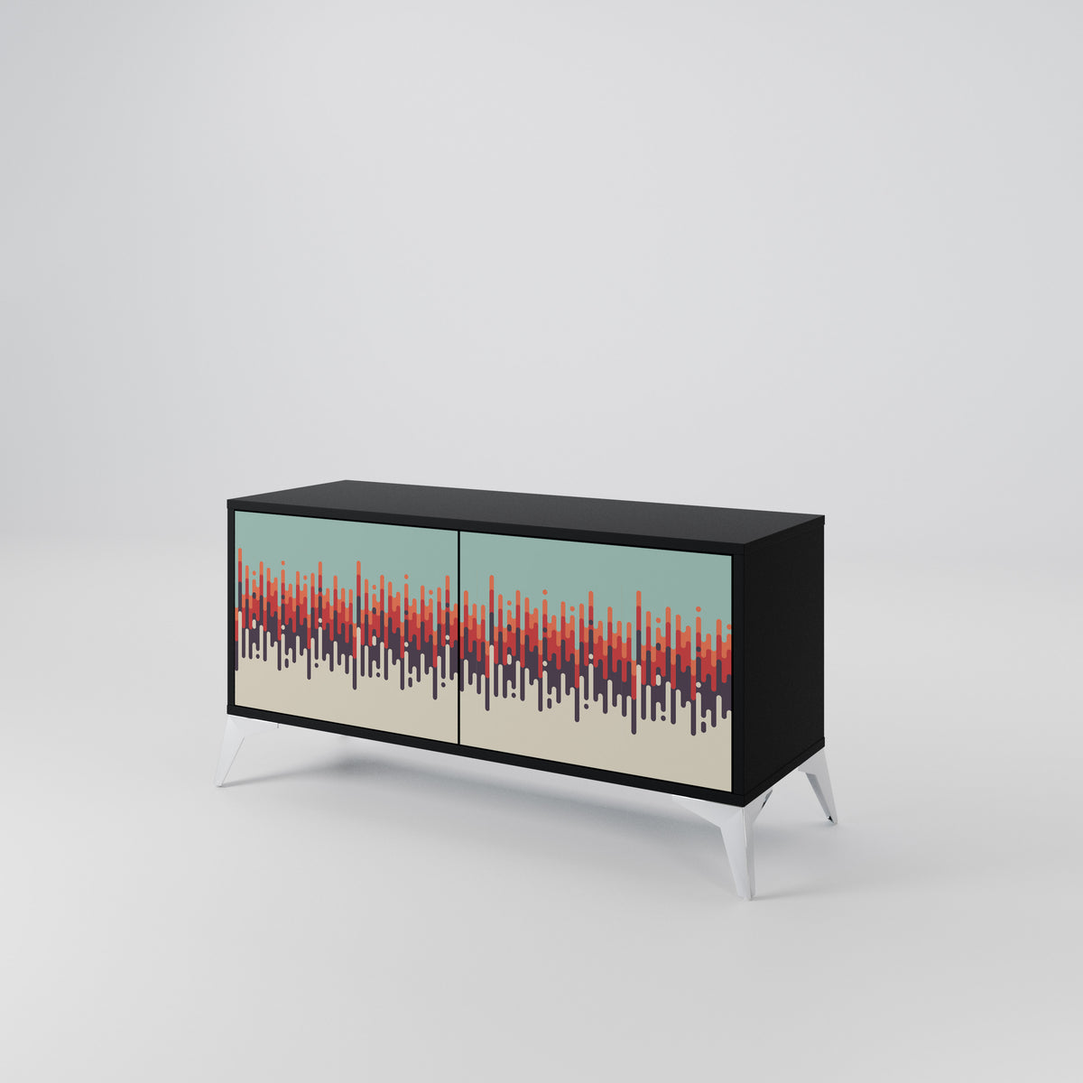 CHROMA CONTOURS Compact 2-Door TV Cabinet