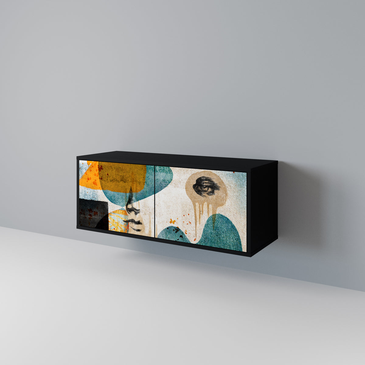 ABSTRACT FACES Συμπαγές έπιπλο τηλεόρασης 2-θυρών