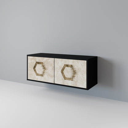 HEXAGONAL SHAPES Mueble de TV Compacto de 2 puertas