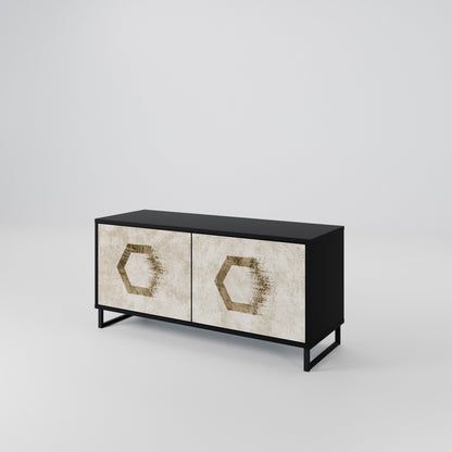 HEXAGONAL SHAPES Mueble de TV Compacto de 2 puertas