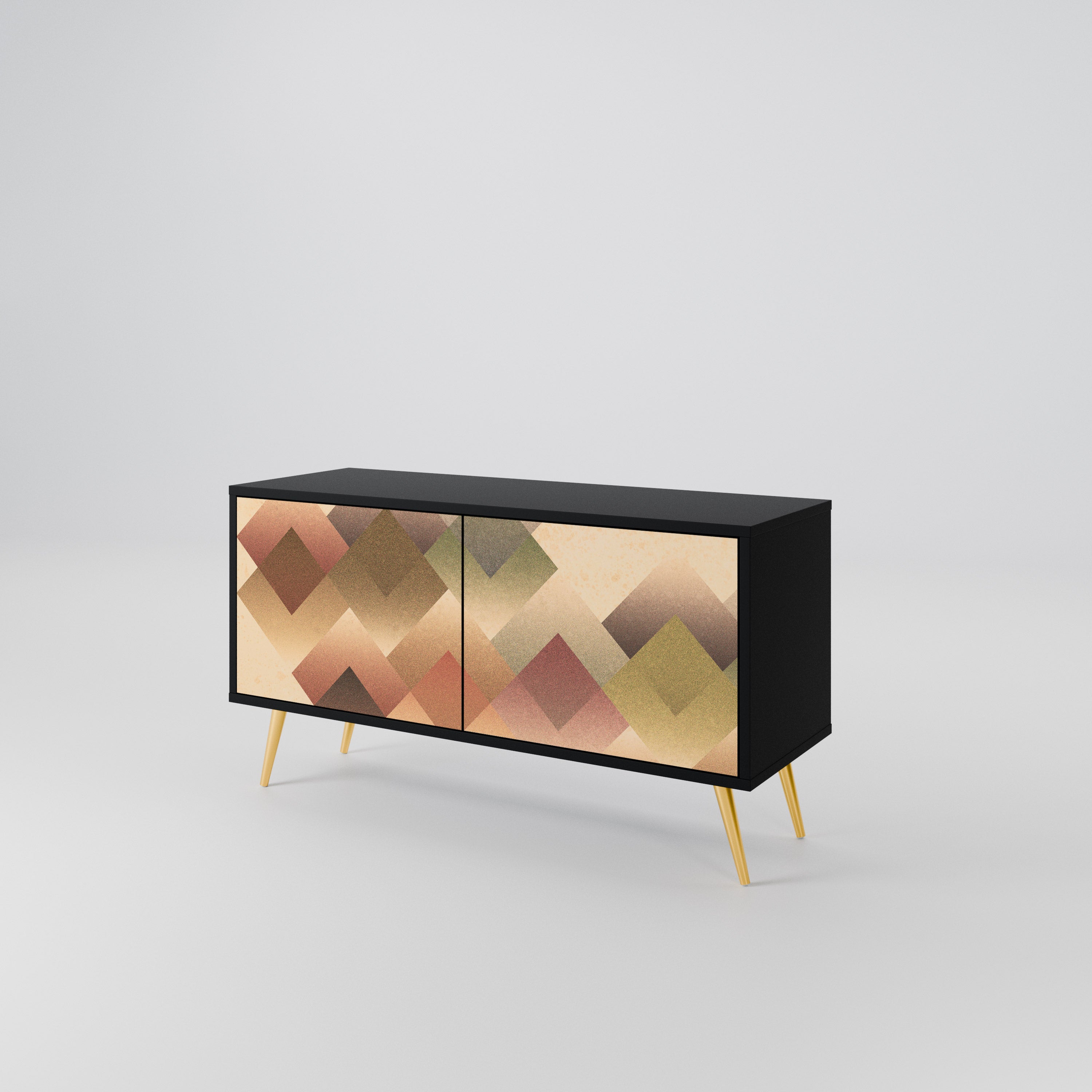 GEOMETRIC FUSION Compact 2-Door TV Cabinet