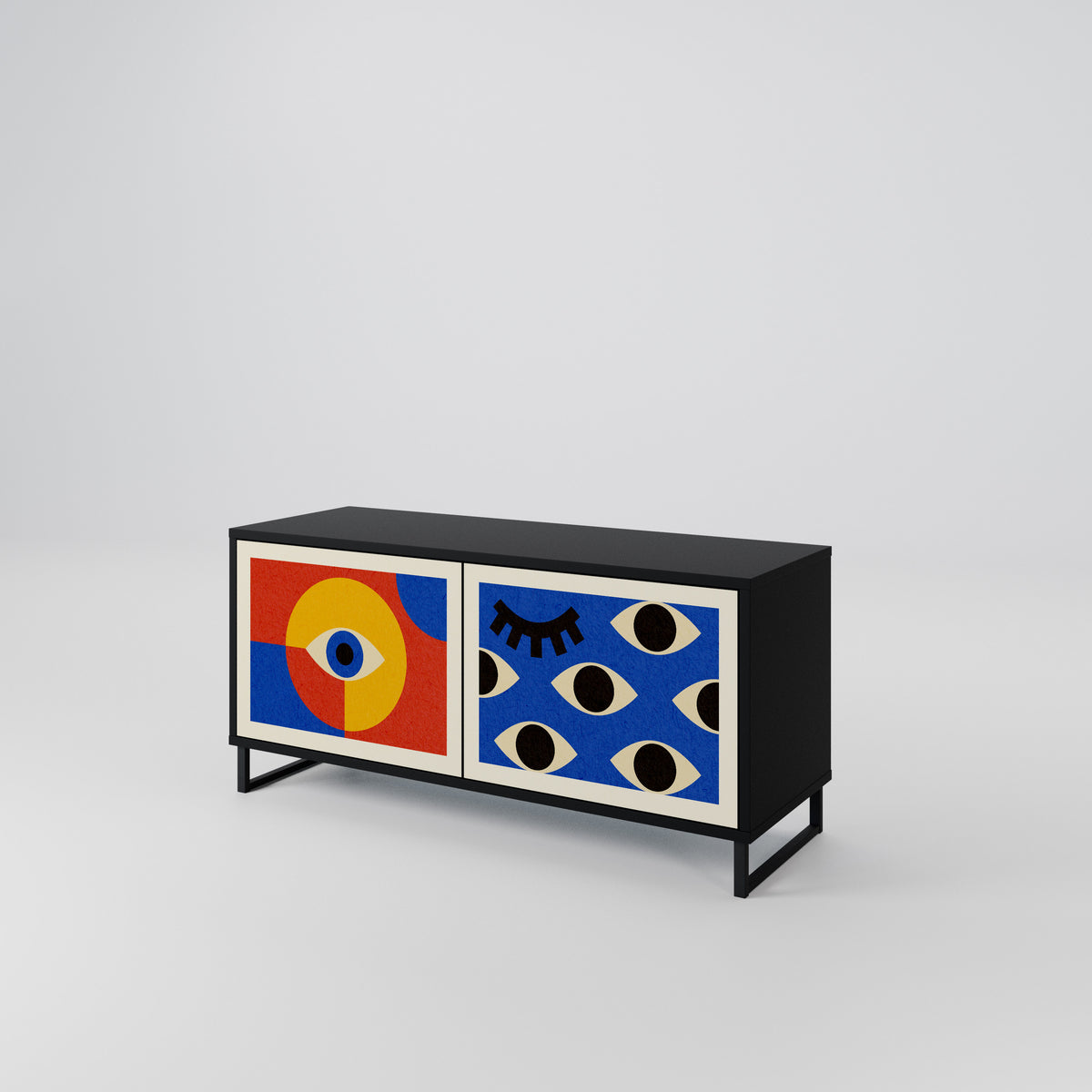 GEOMETRIC EYES Συμπαγές έπιπλο τηλεόρασης 2-θυρών