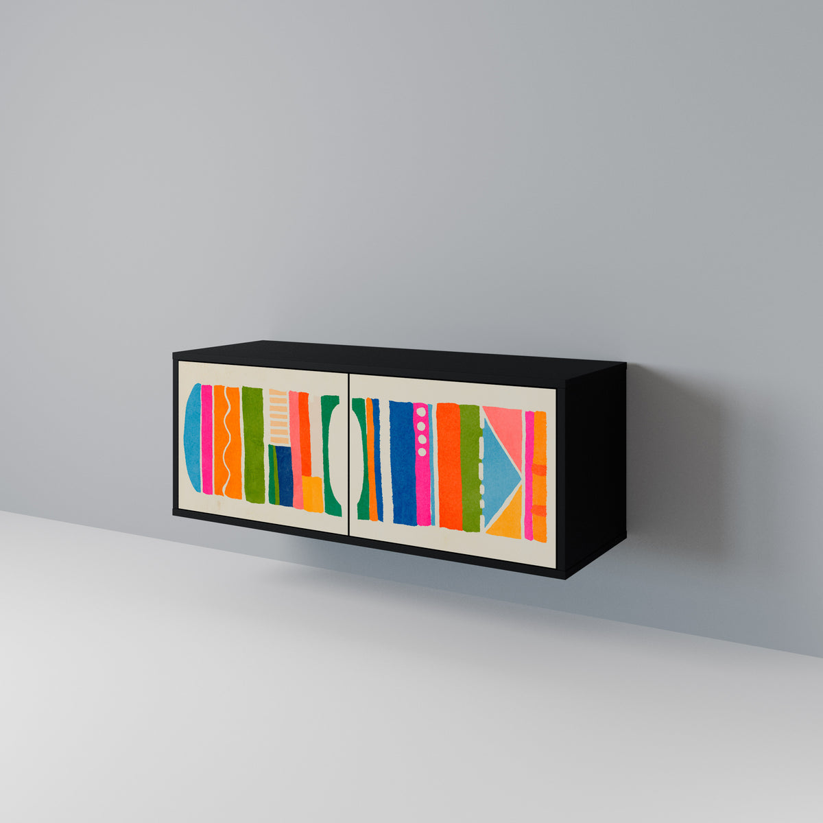 GEOMETRIC SHINE Compact 2-Door TV Cabinet