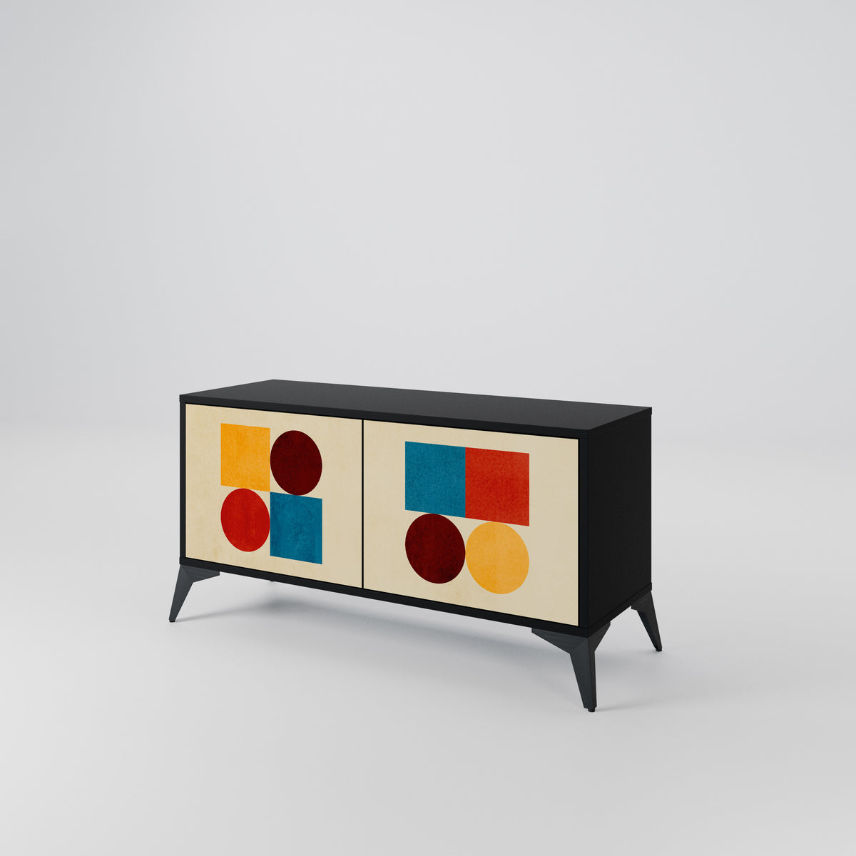 GEOMETRIC PUZZLE Mueble de TV Compacto de 2 puertas