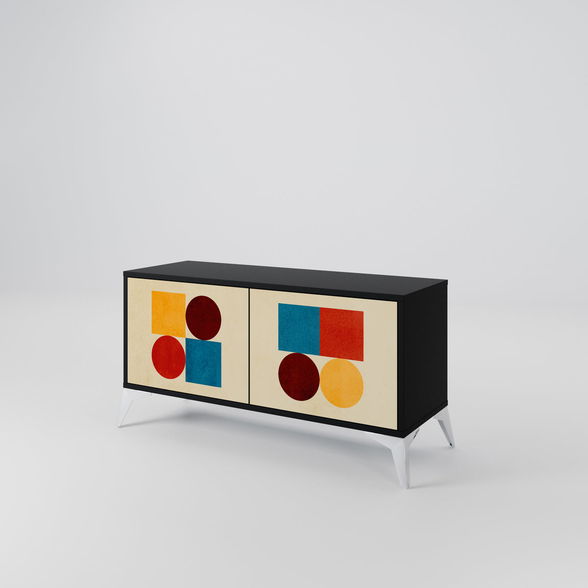 GEOMETRIC PUZZLE Mueble de TV Compacto de 2 puertas