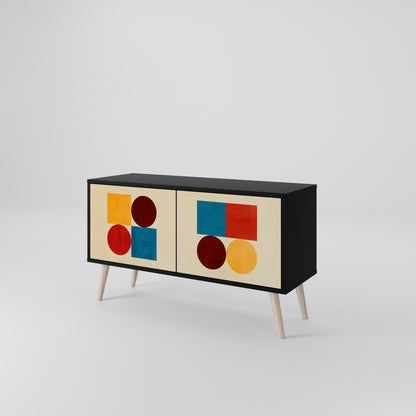 GEOMETRIC PUZZLE Mobile TV Compatto a 2 Ante