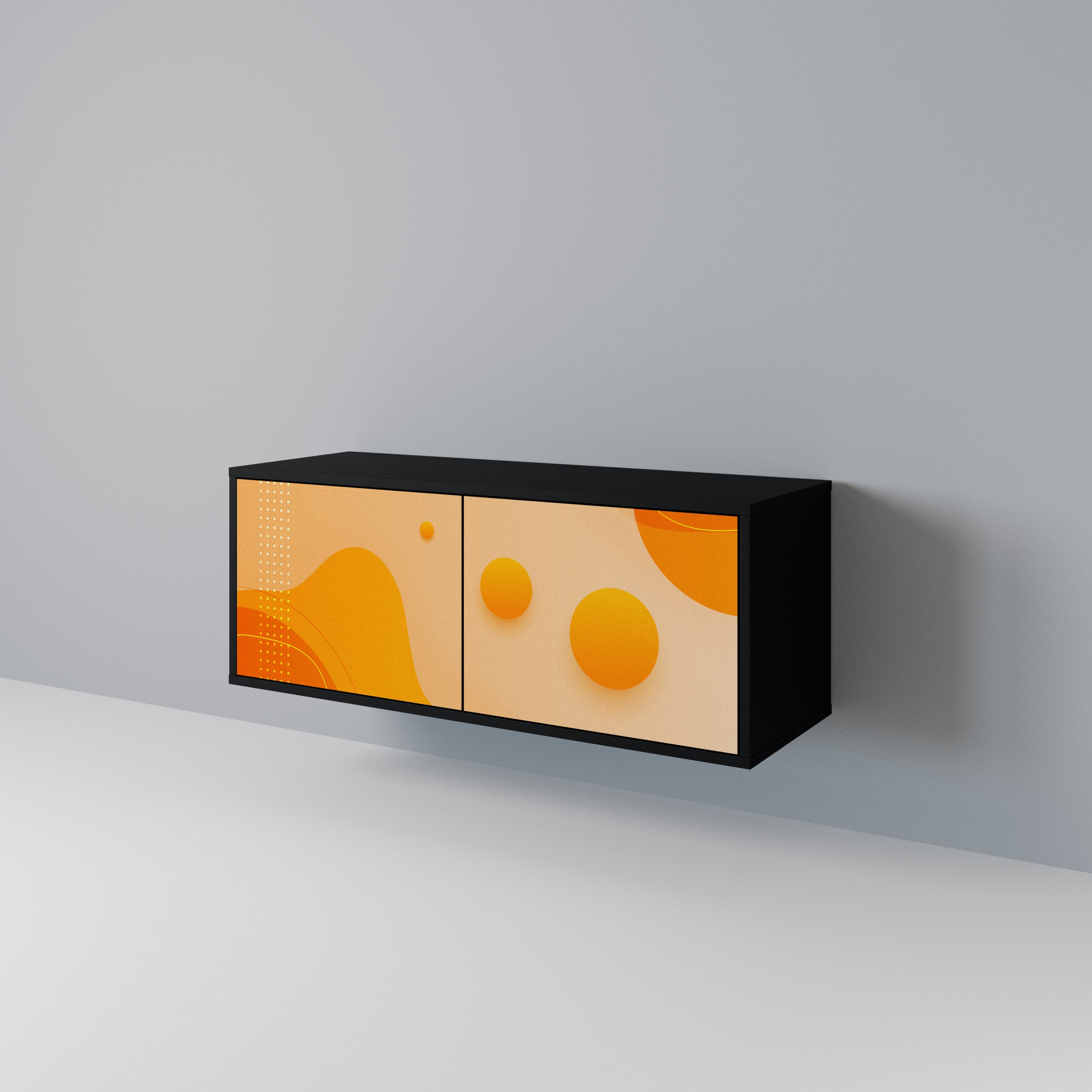 ORANGE ARRANGEMENT Mueble de TV Compacto de 2 puertas