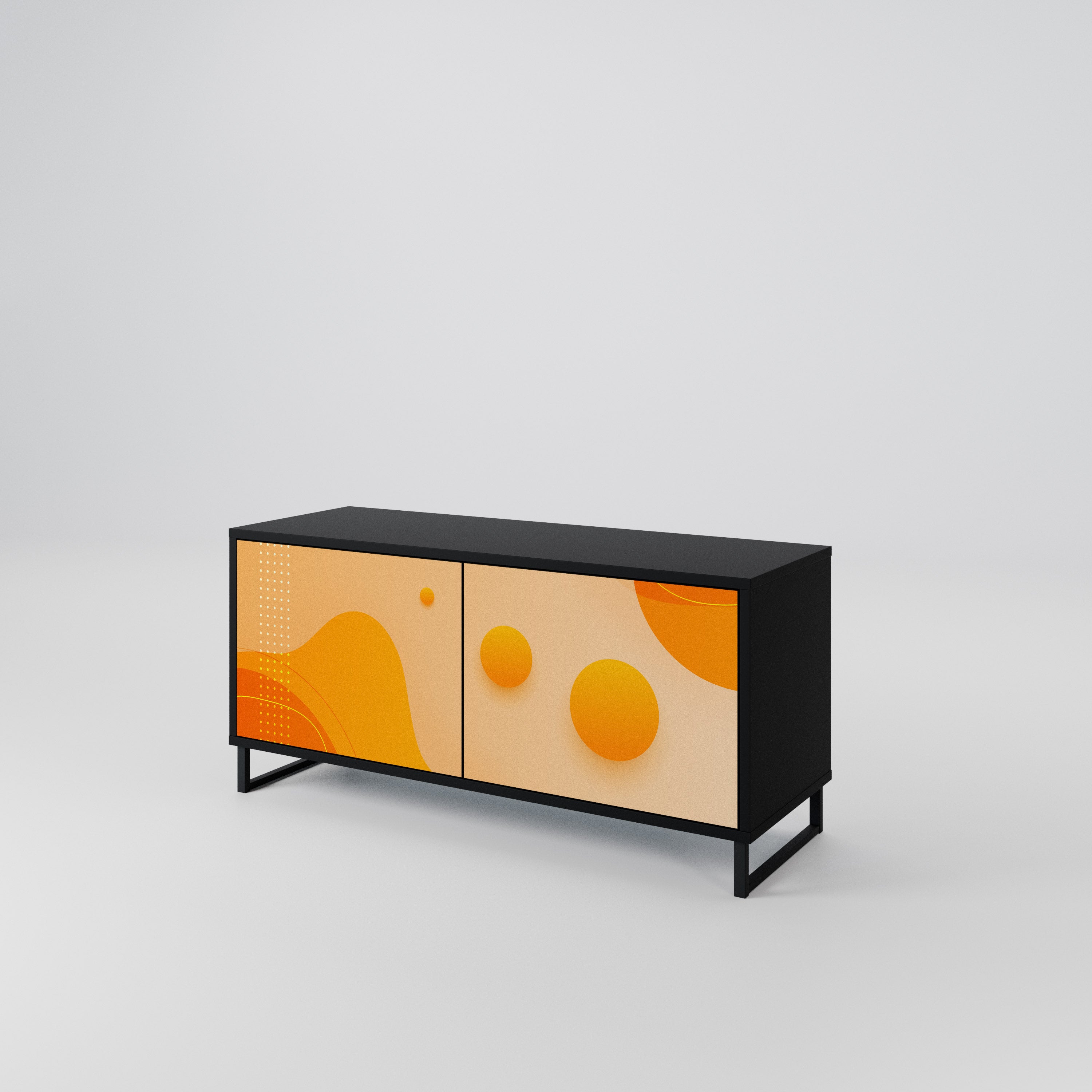 ORANGE ARRANGEMENT Mueble de TV Compacto de 2 puertas