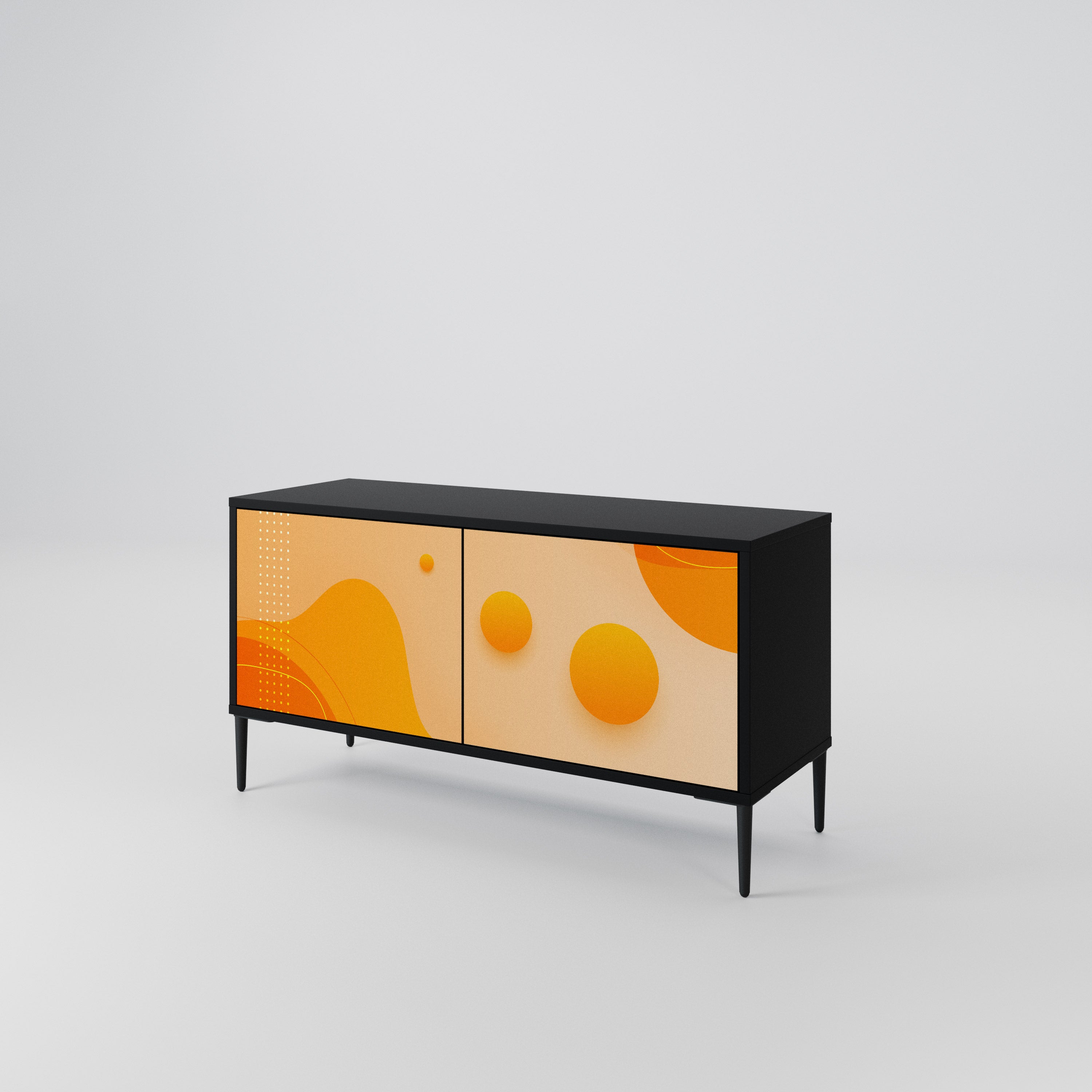 ORANGE ARRANGEMENT Mueble de TV Compacto de 2 puertas