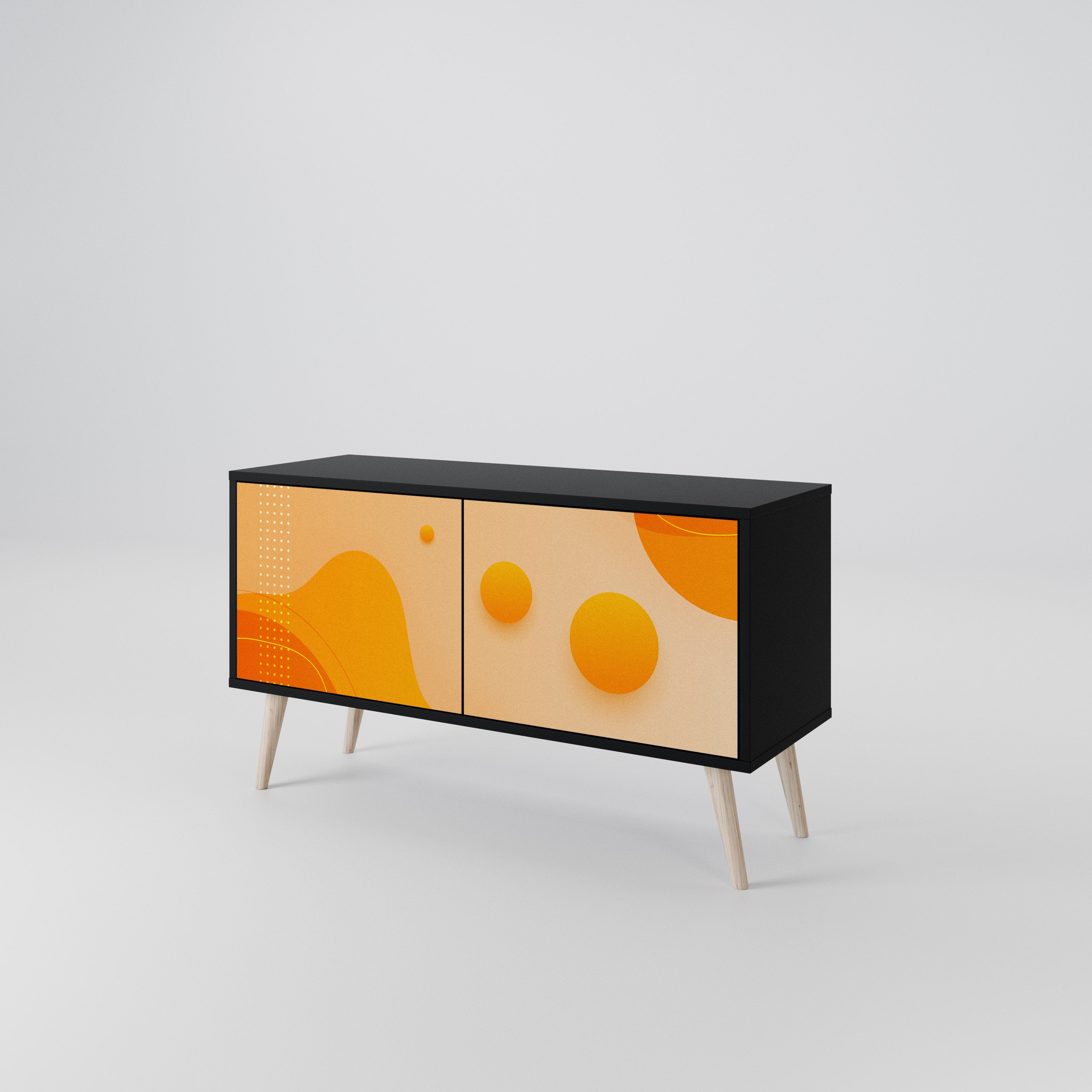 ORANGE ARRANGEMENT Mueble de TV Compacto de 2 puertas