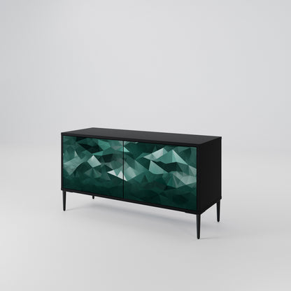 POLYGONAL FLOATING Kompaktní dvoudveřový TV stolek