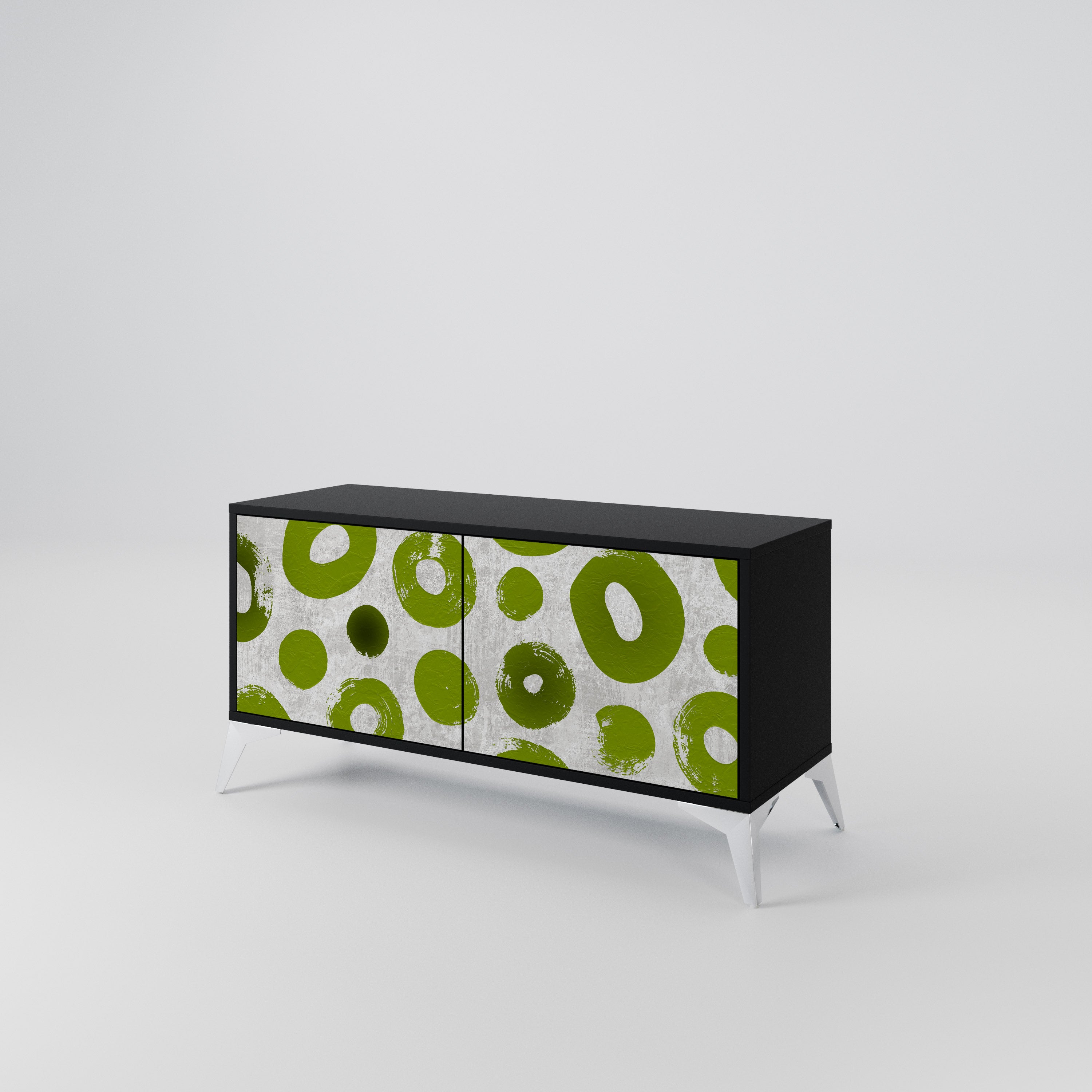 GREEN RHAPSODY Mueble de TV Compacto de 2 puertas