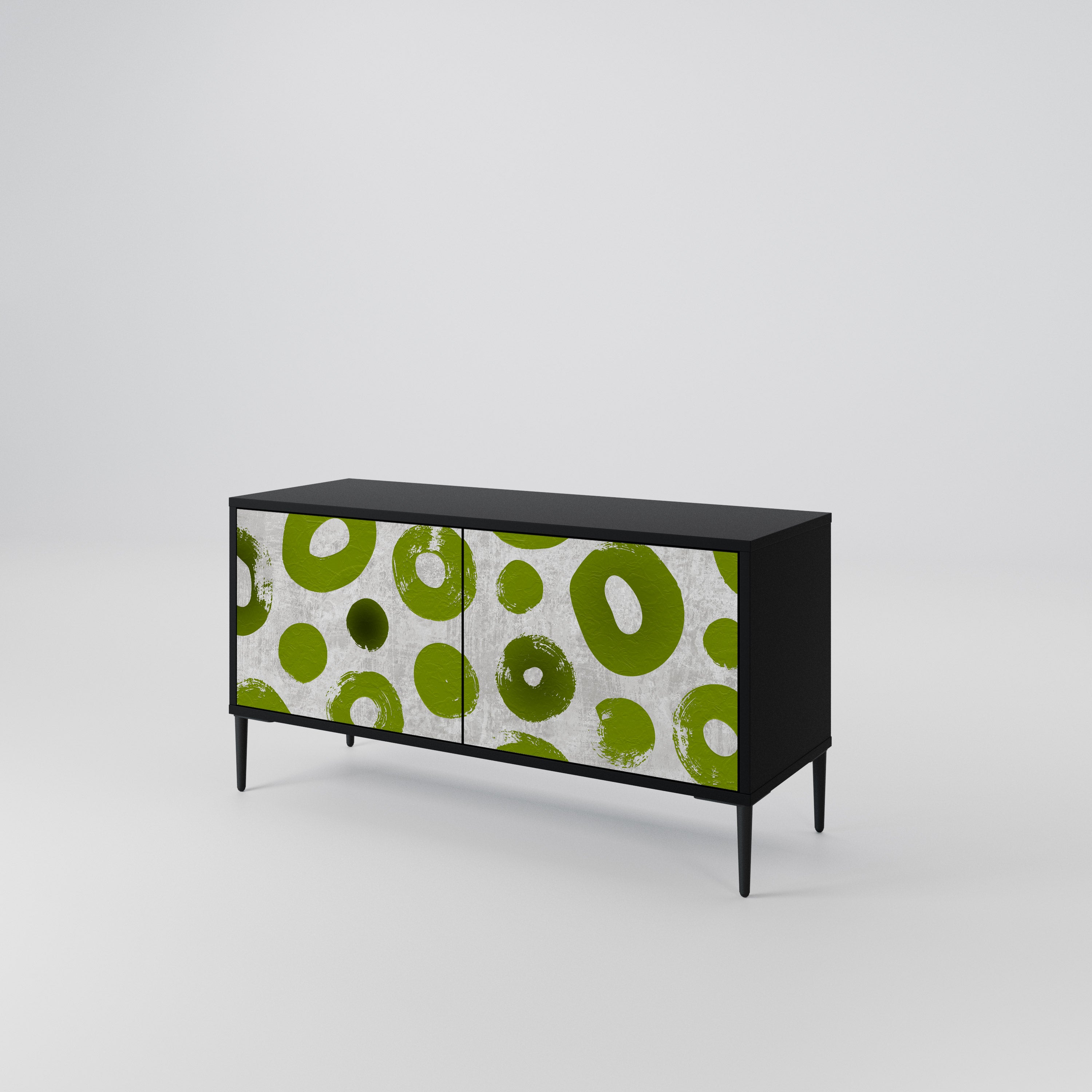GREEN RHAPSODY Mueble de TV Compacto de 2 puertas
