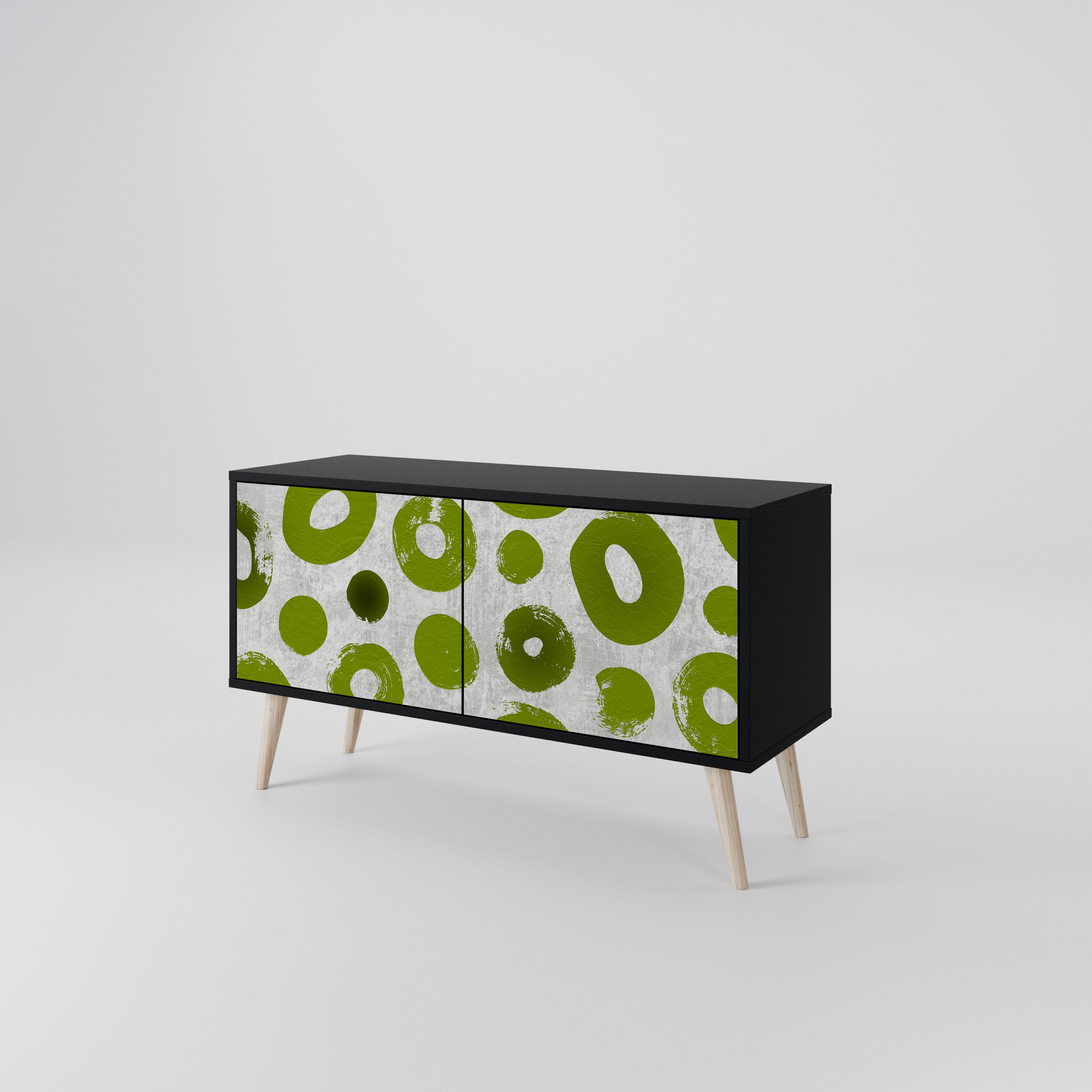 GREEN RHAPSODY Mueble de TV Compacto de 2 puertas