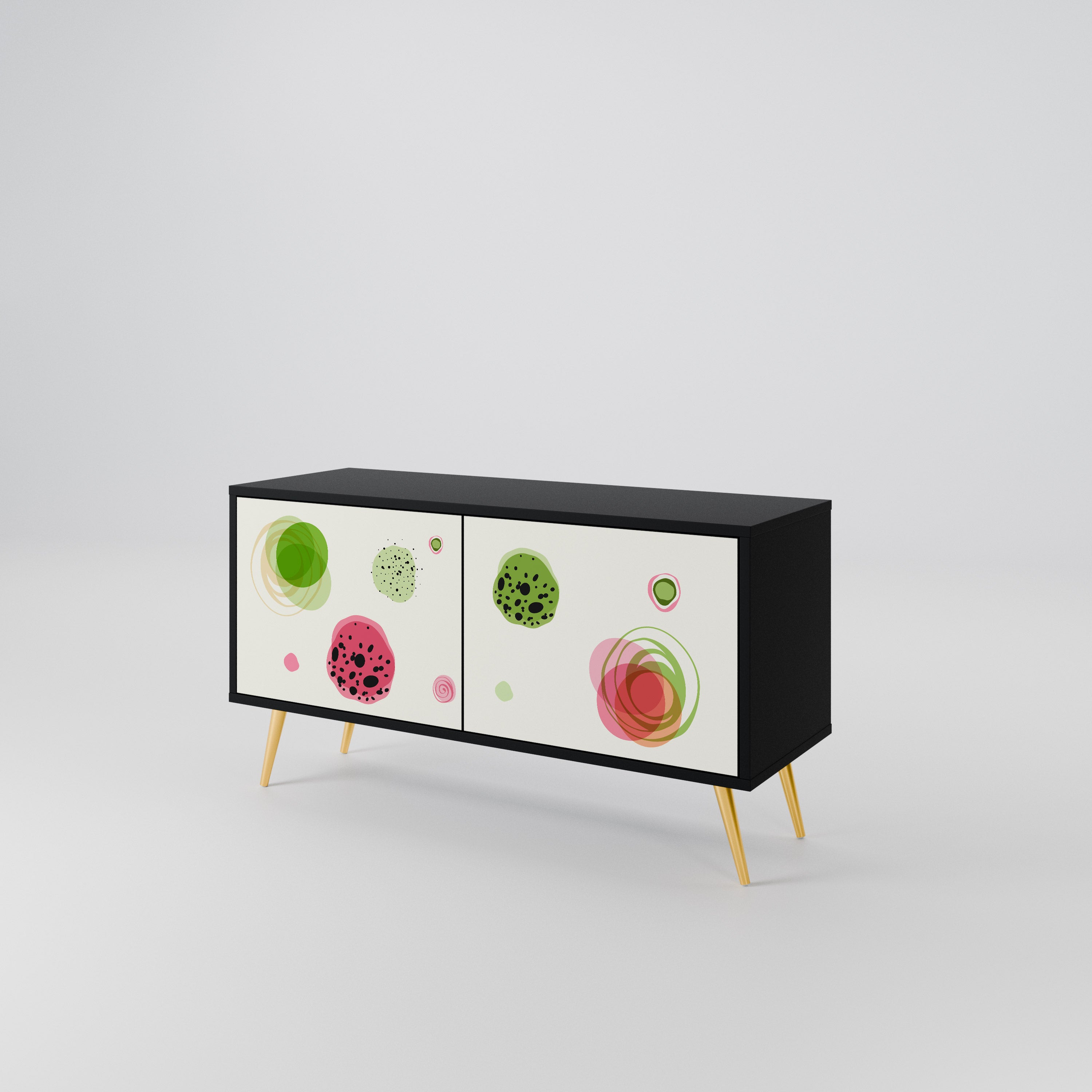 COLORFUL COSMOS Mueble de TV Compacto de 2 puertas