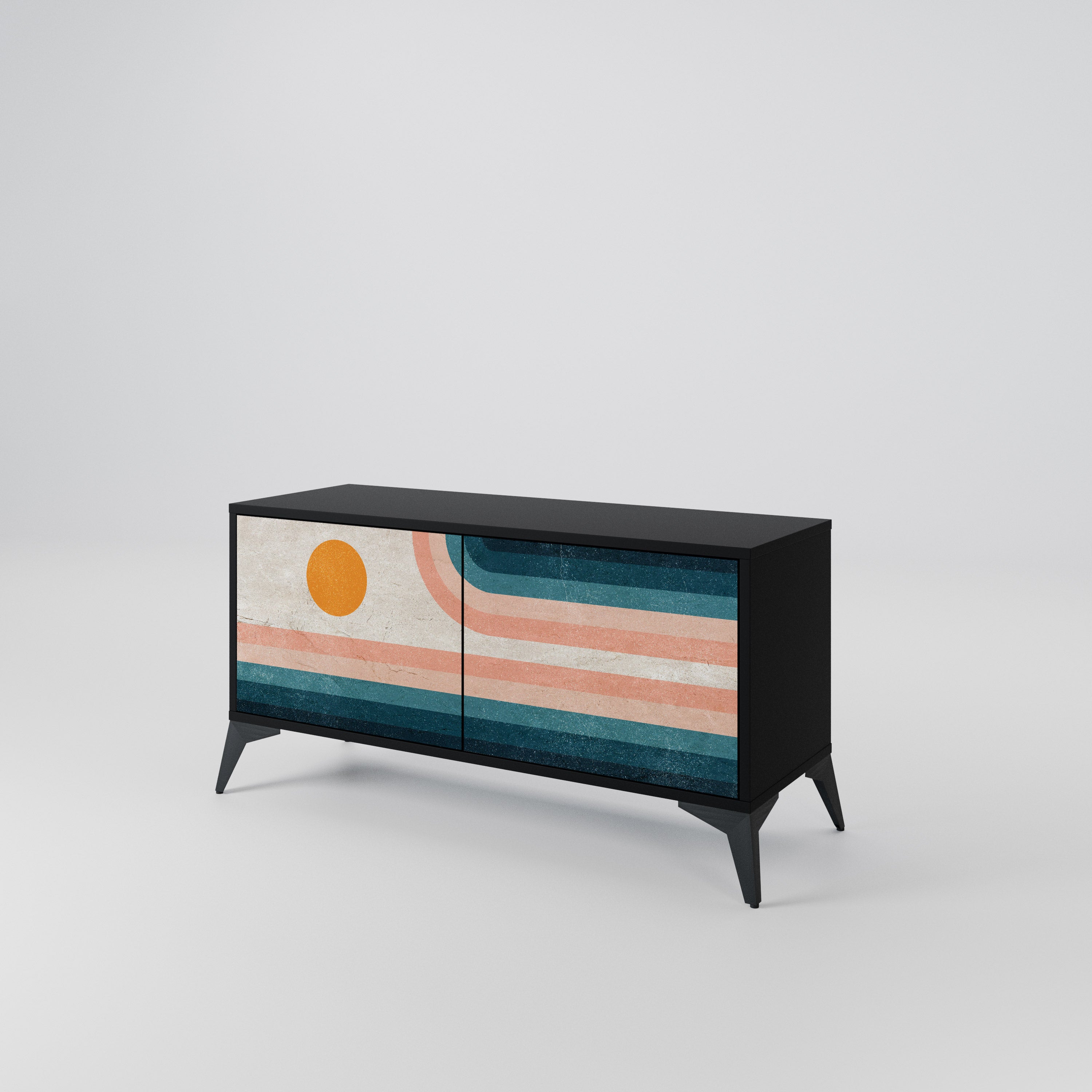 TWO HALVES Mueble de TV Compacto de 2 puertas