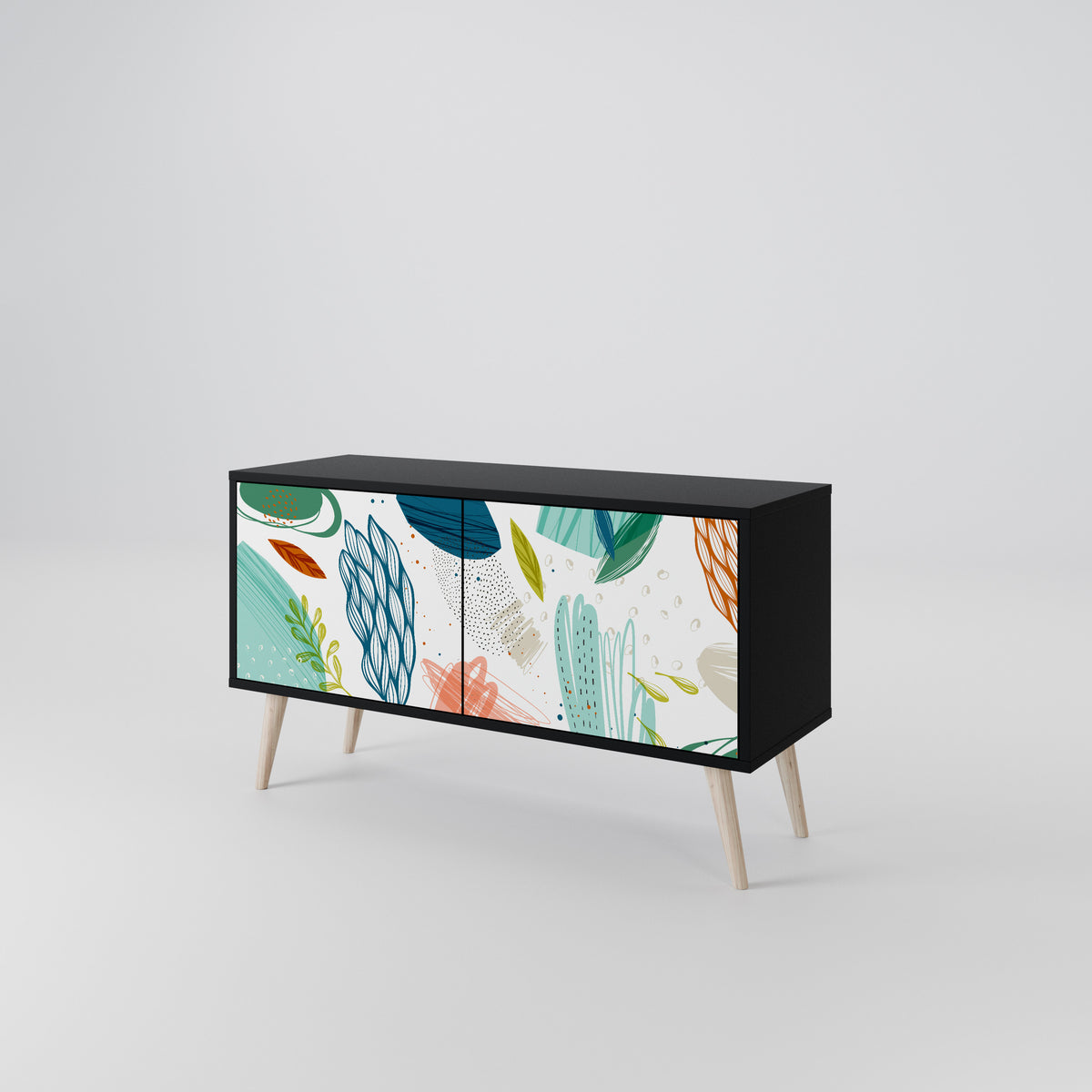 BOTANICAL HURRICANE Móvel de TV Compacto de 2 Portas