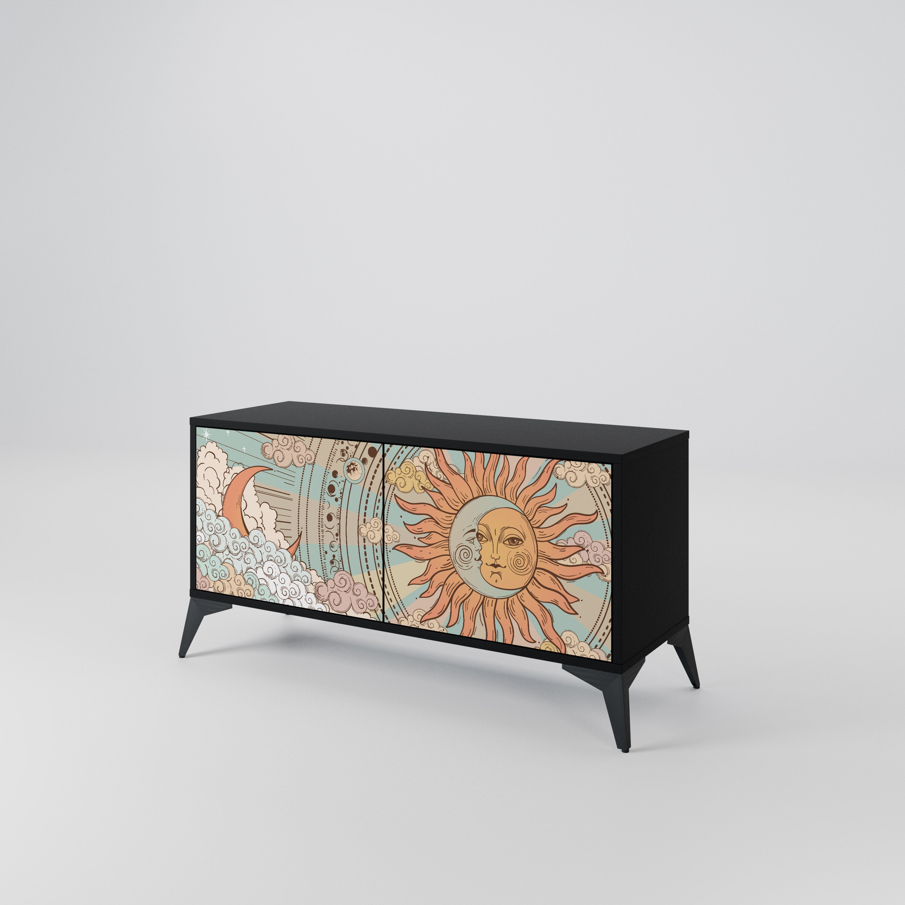 MYSTICAL STRUCTURE Mueble de TV Compacto de 2 puertas