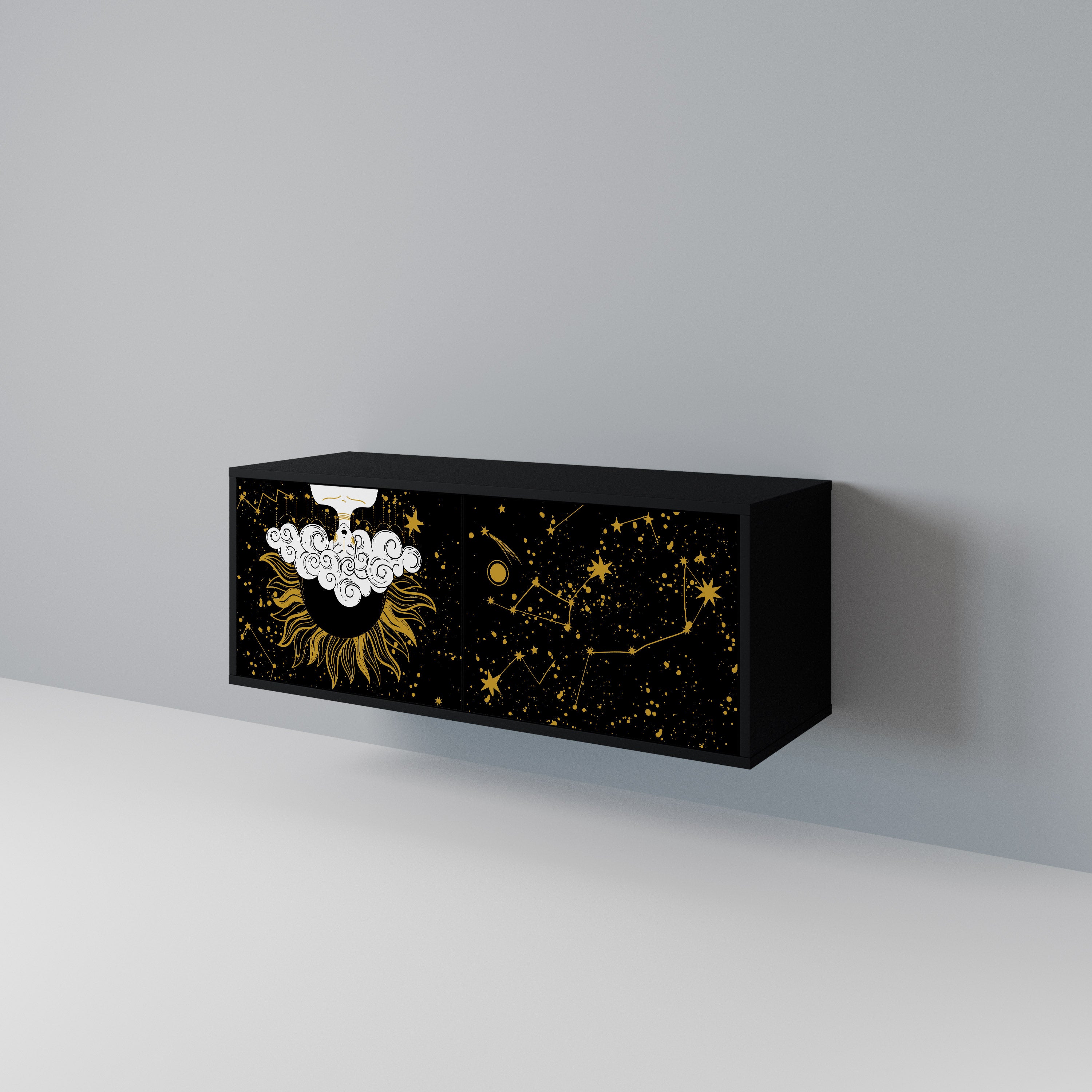 STELLAR CONSTELLATIONS Mueble de TV Compacto de 2 puertas
