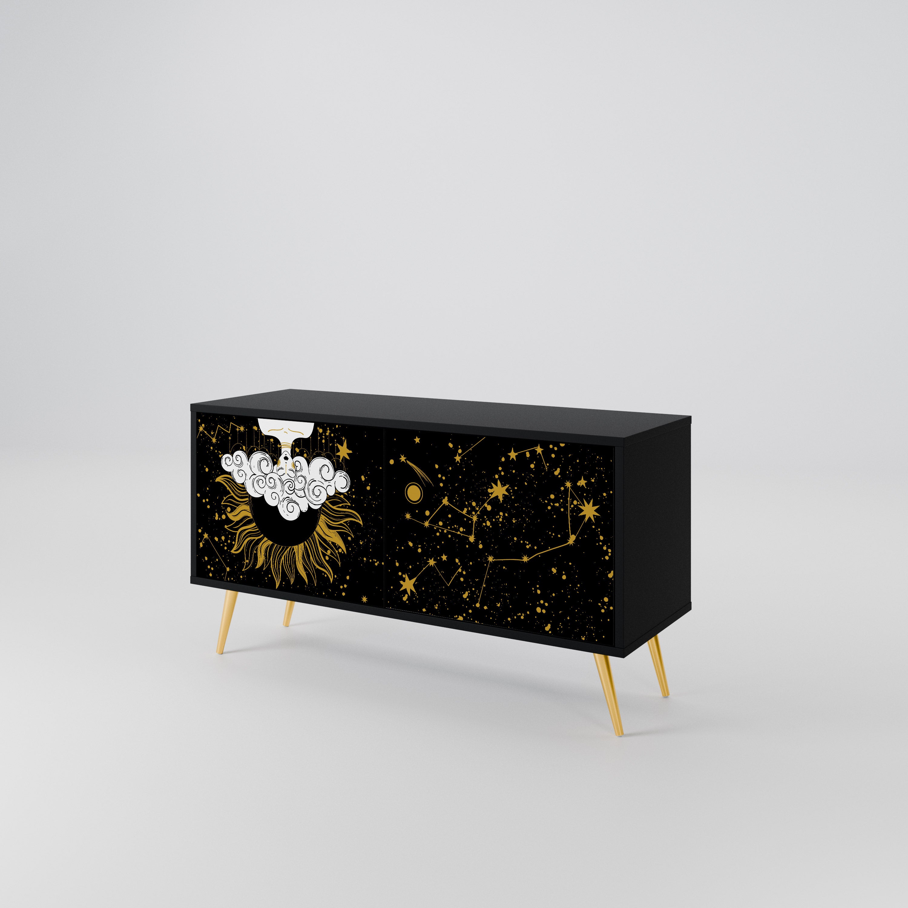 STELLAR CONSTELLATIONS Mueble de TV Compacto de 2 puertas