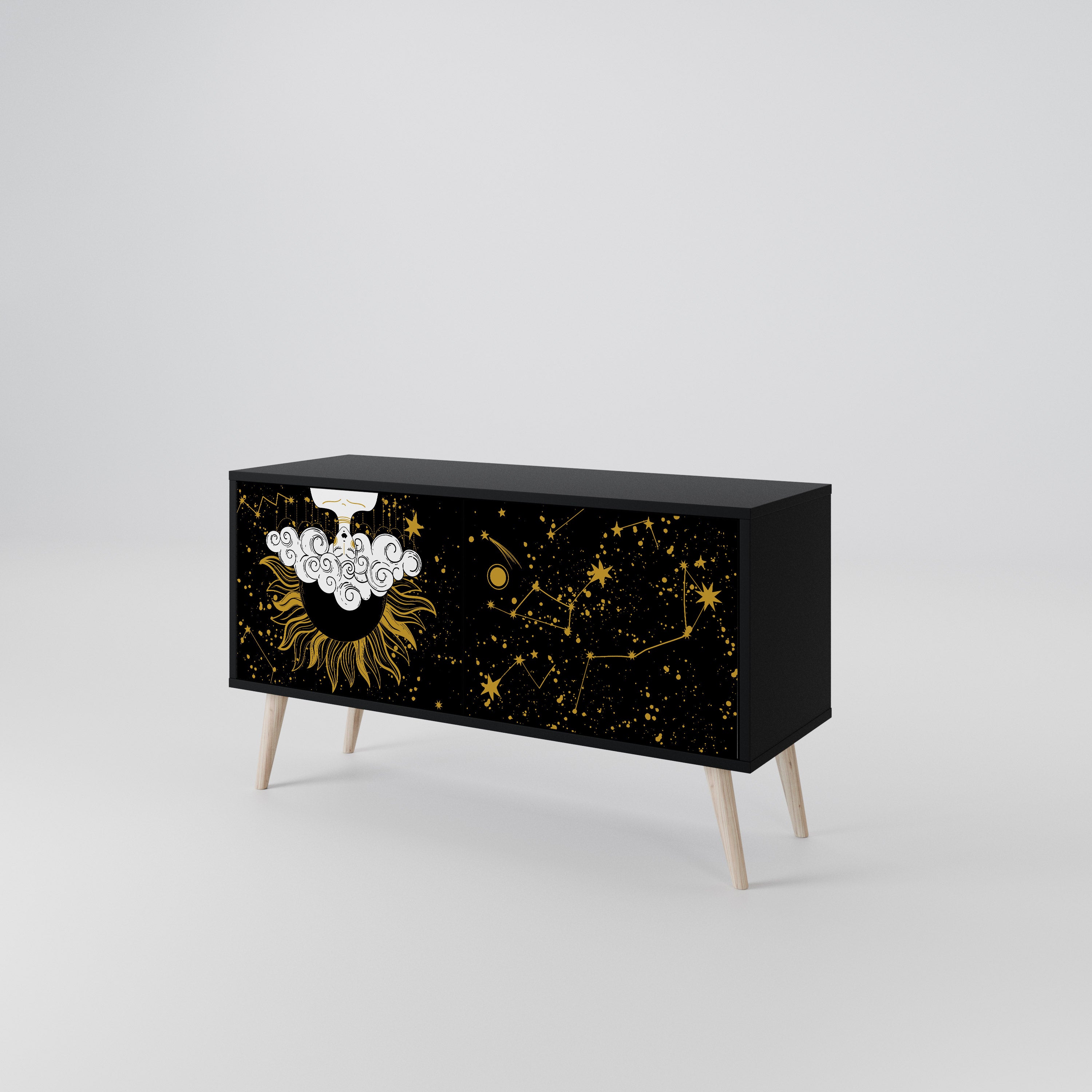 STELLAR CONSTELLATIONS Mueble de TV Compacto de 2 puertas