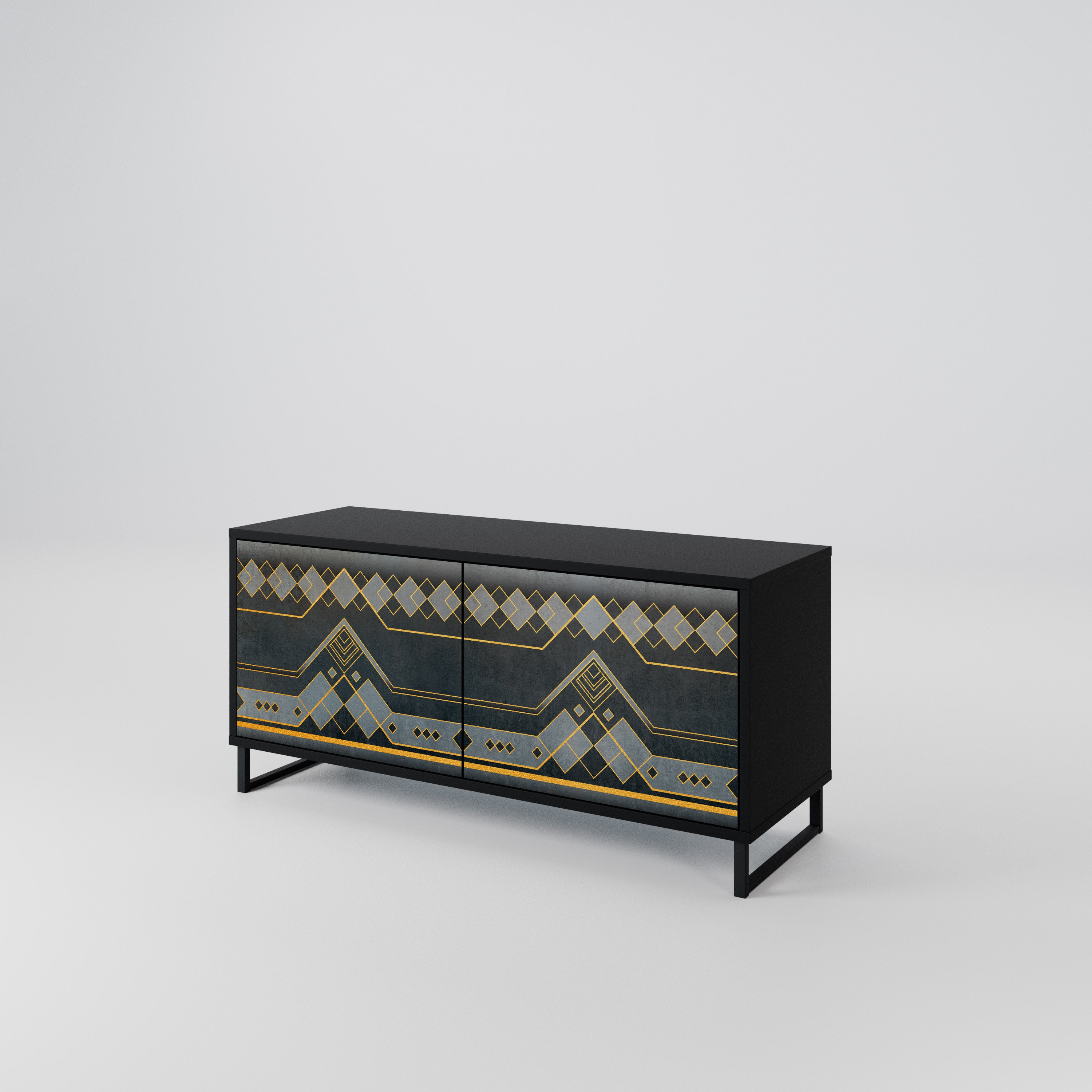 ROYAL ORDINARINESS Mueble de TV Compacto de 2 puertas