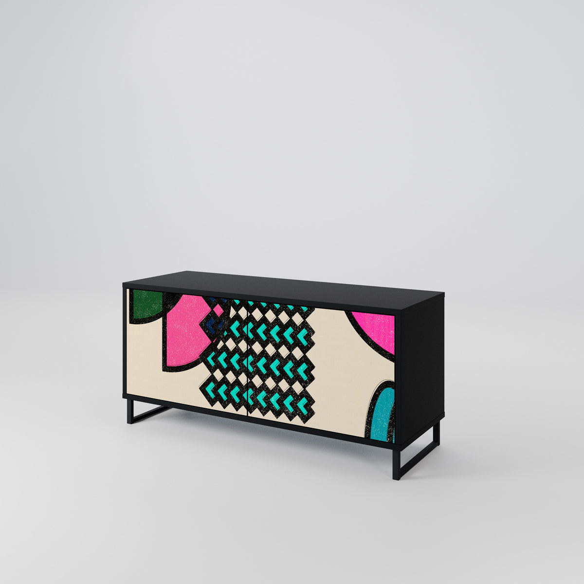 GEOMETRIC RHAPSODY Mueble de TV Compacto de 2 puertas