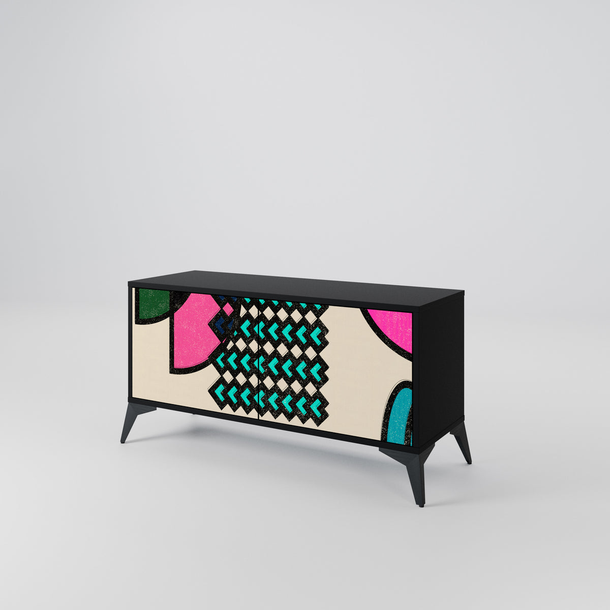GEOMETRIC RHAPSODY Mueble de TV Compacto de 2 puertas