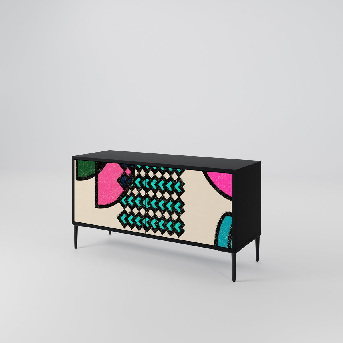 GEOMETRIC RHAPSODY Mueble de TV Compacto de 2 puertas