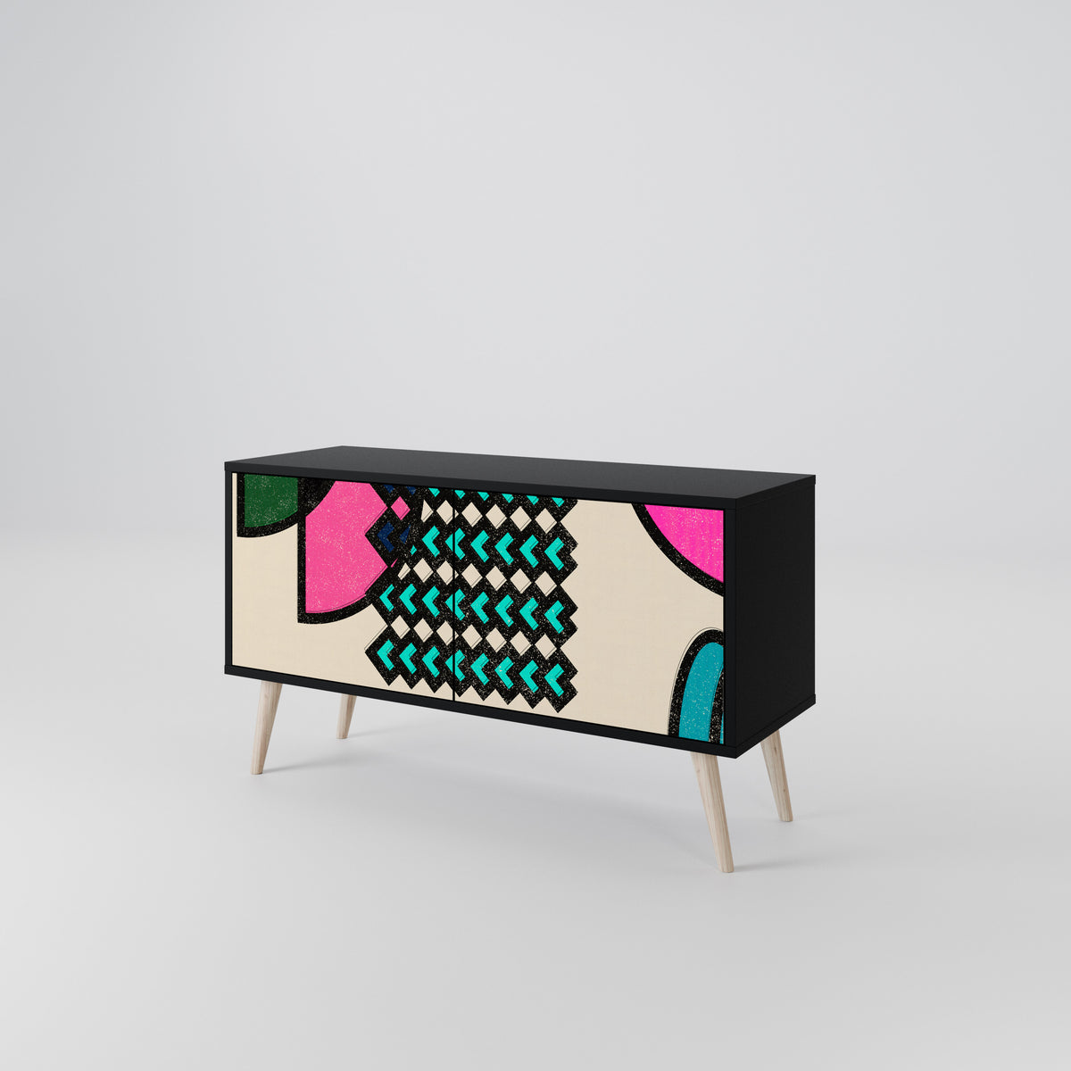 GEOMETRIC RHAPSODY Mueble de TV Compacto de 2 puertas