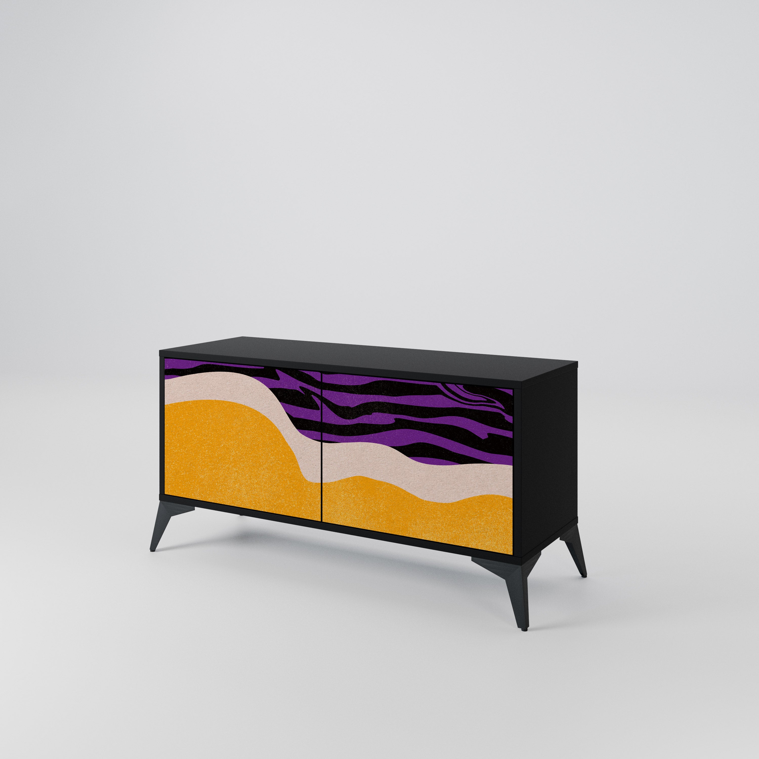 INDEPENDENT BORDER Mueble de TV Compacto de 2 puertas