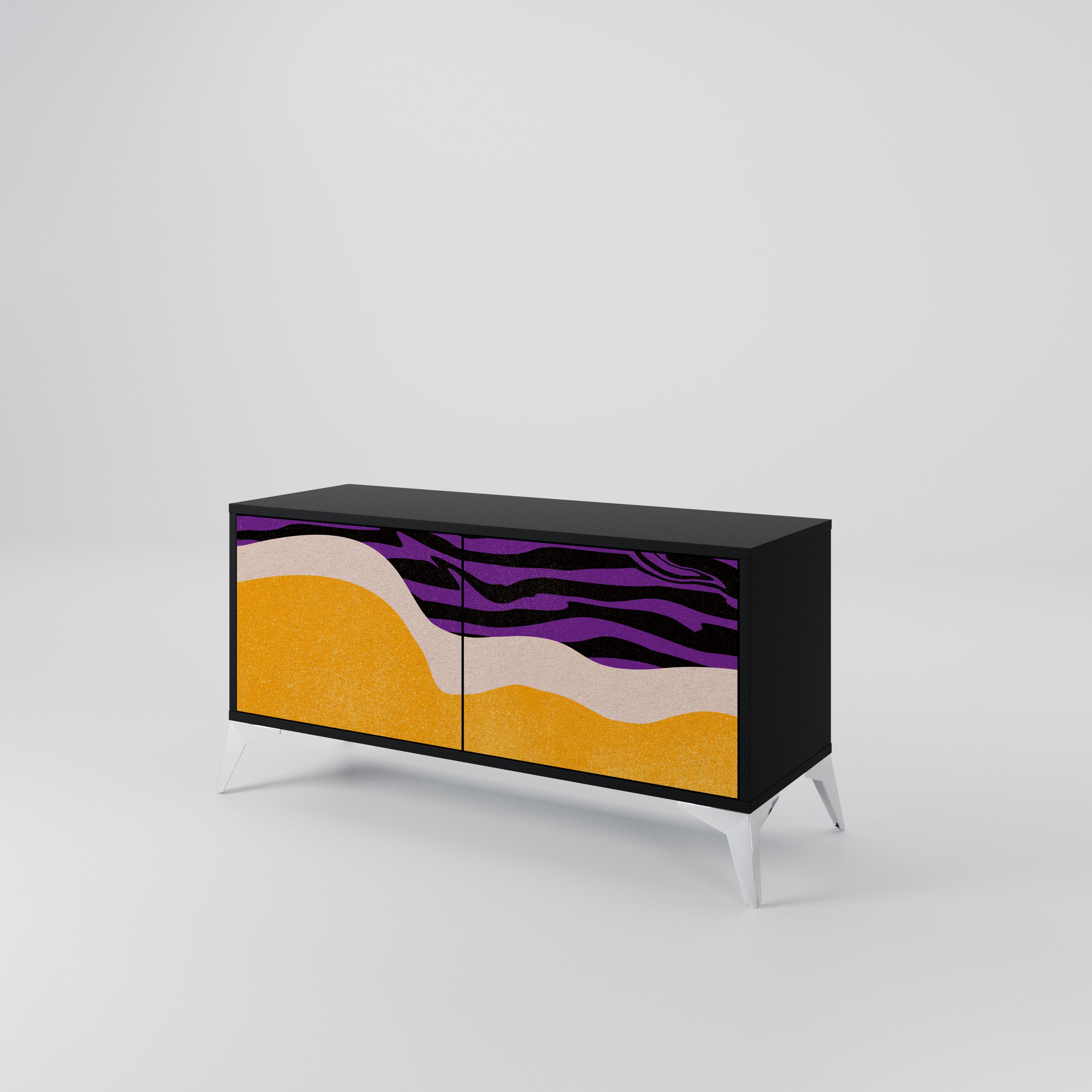 INDEPENDENT BORDER Mueble de TV Compacto de 2 puertas